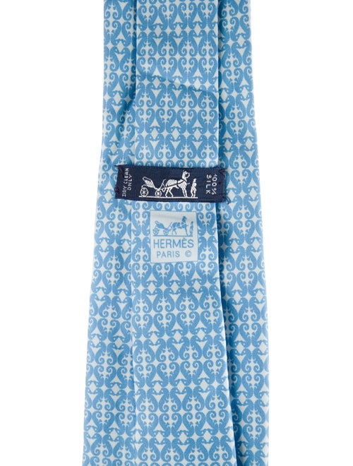 Hermès pattern print tie