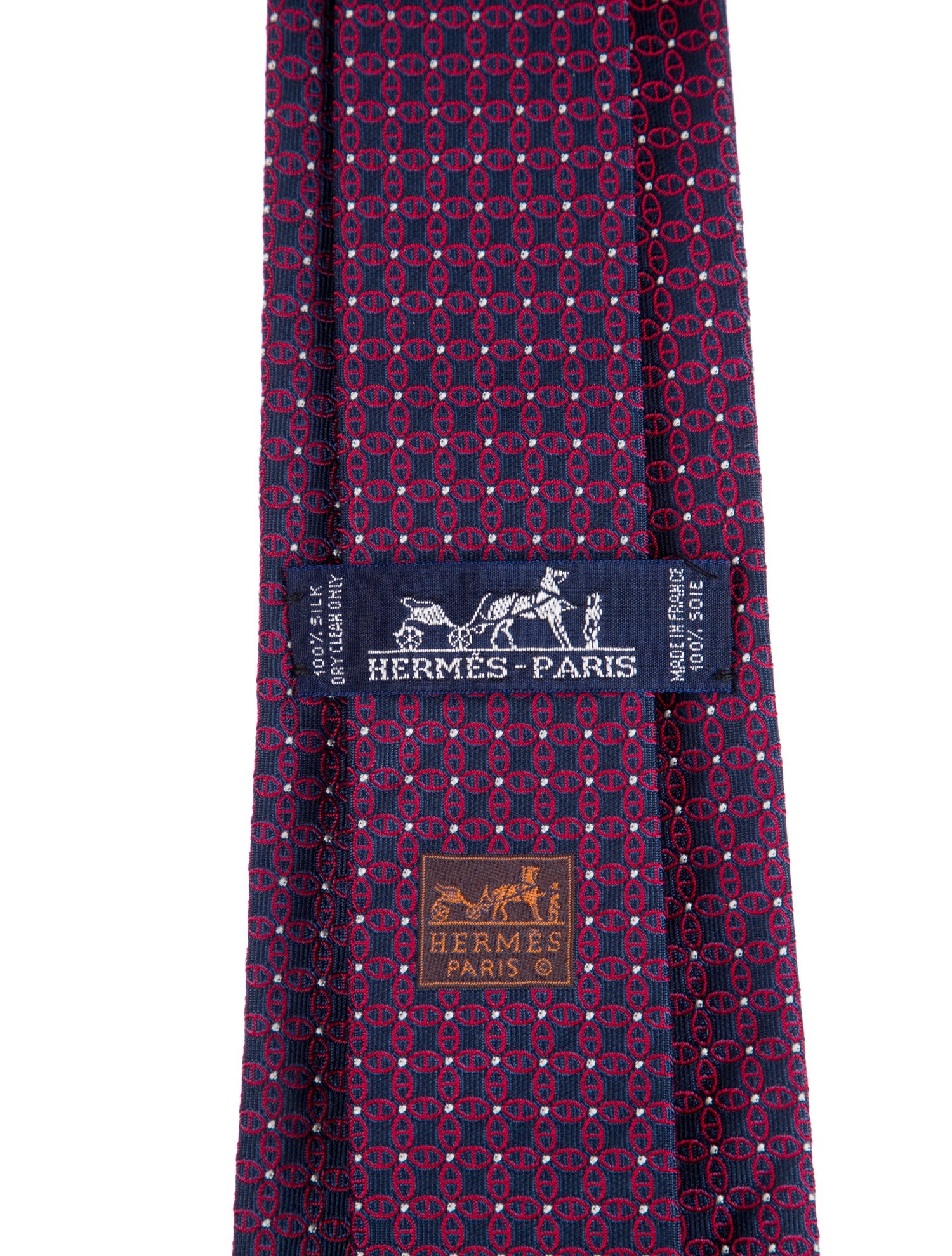 Hermès pattern print tie