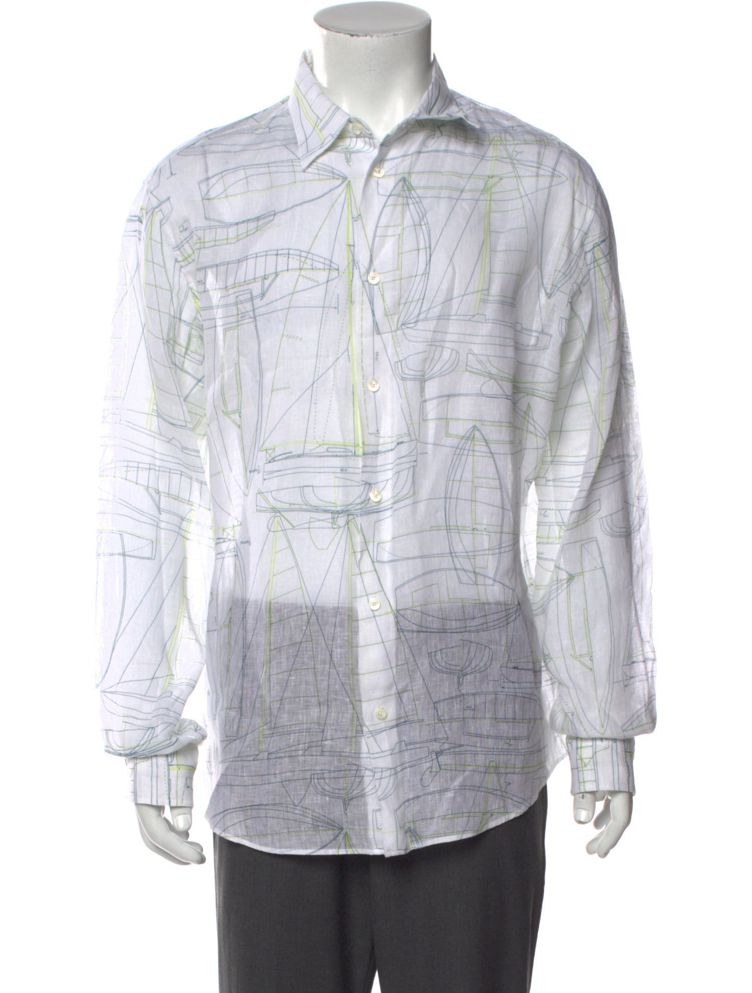 Hermès Linen Printed Shirt