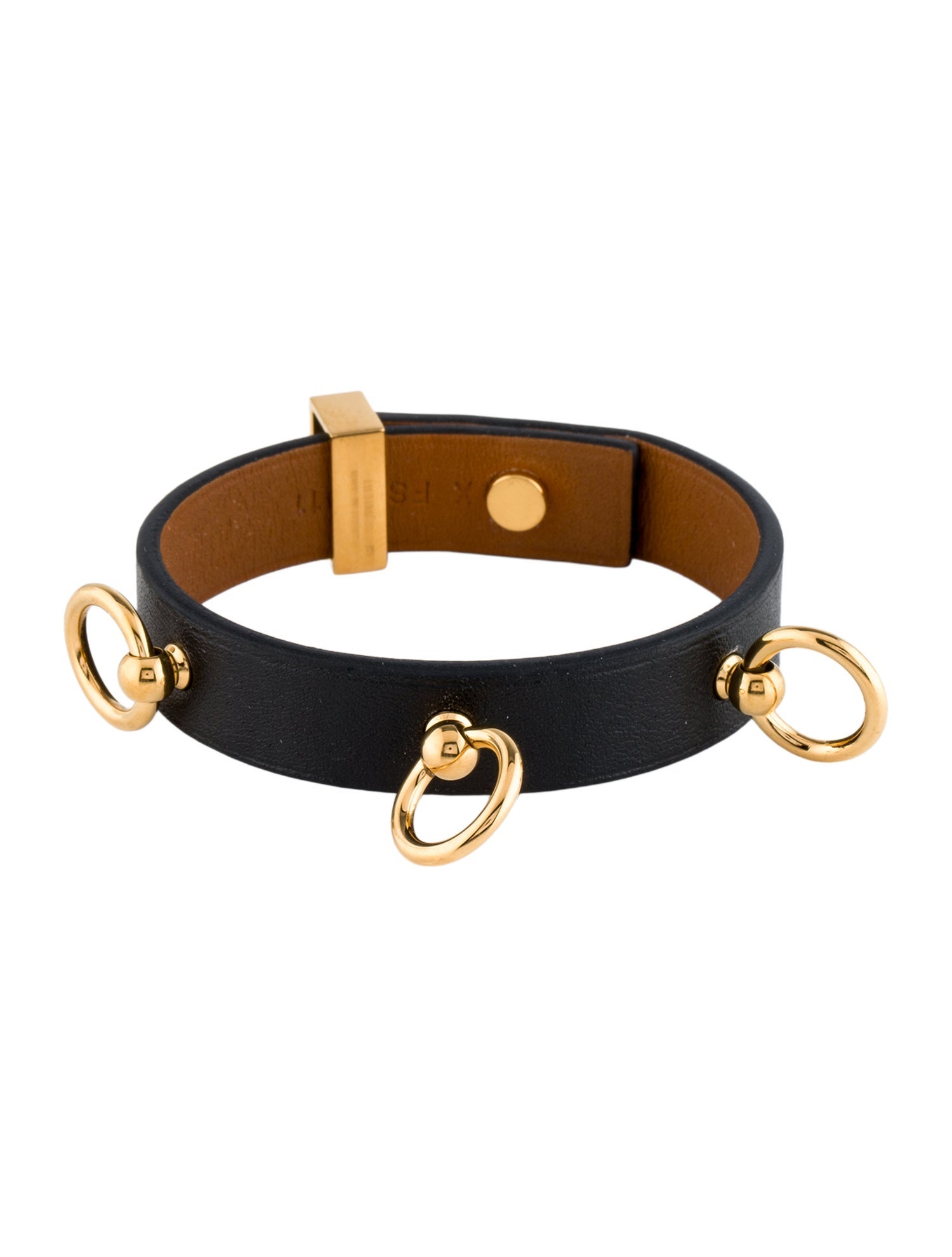 Hermès Leather Mini Dog Anneaux Wrap Bracelet