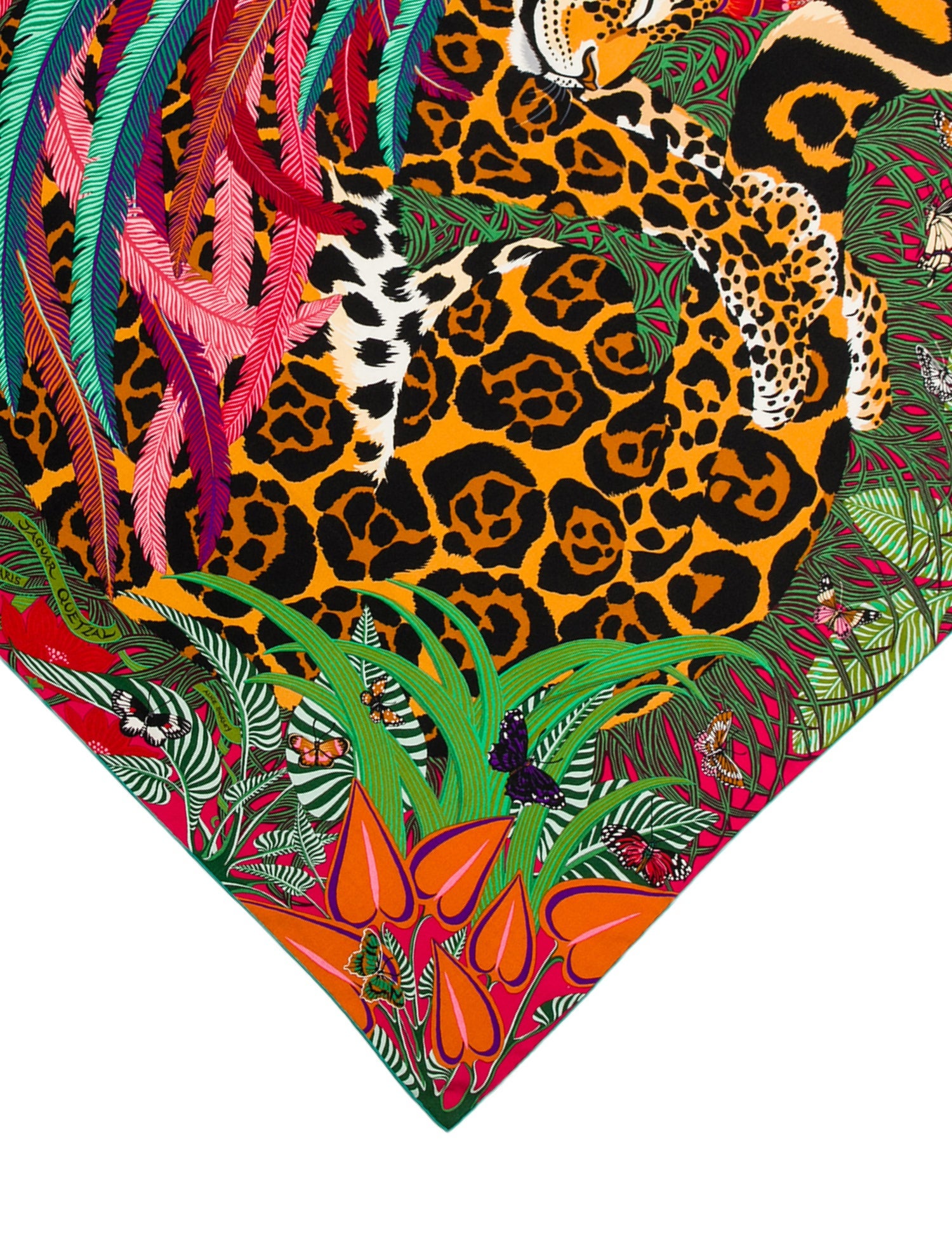 Hermès Jaguar Quetzal Cashmere Shawl