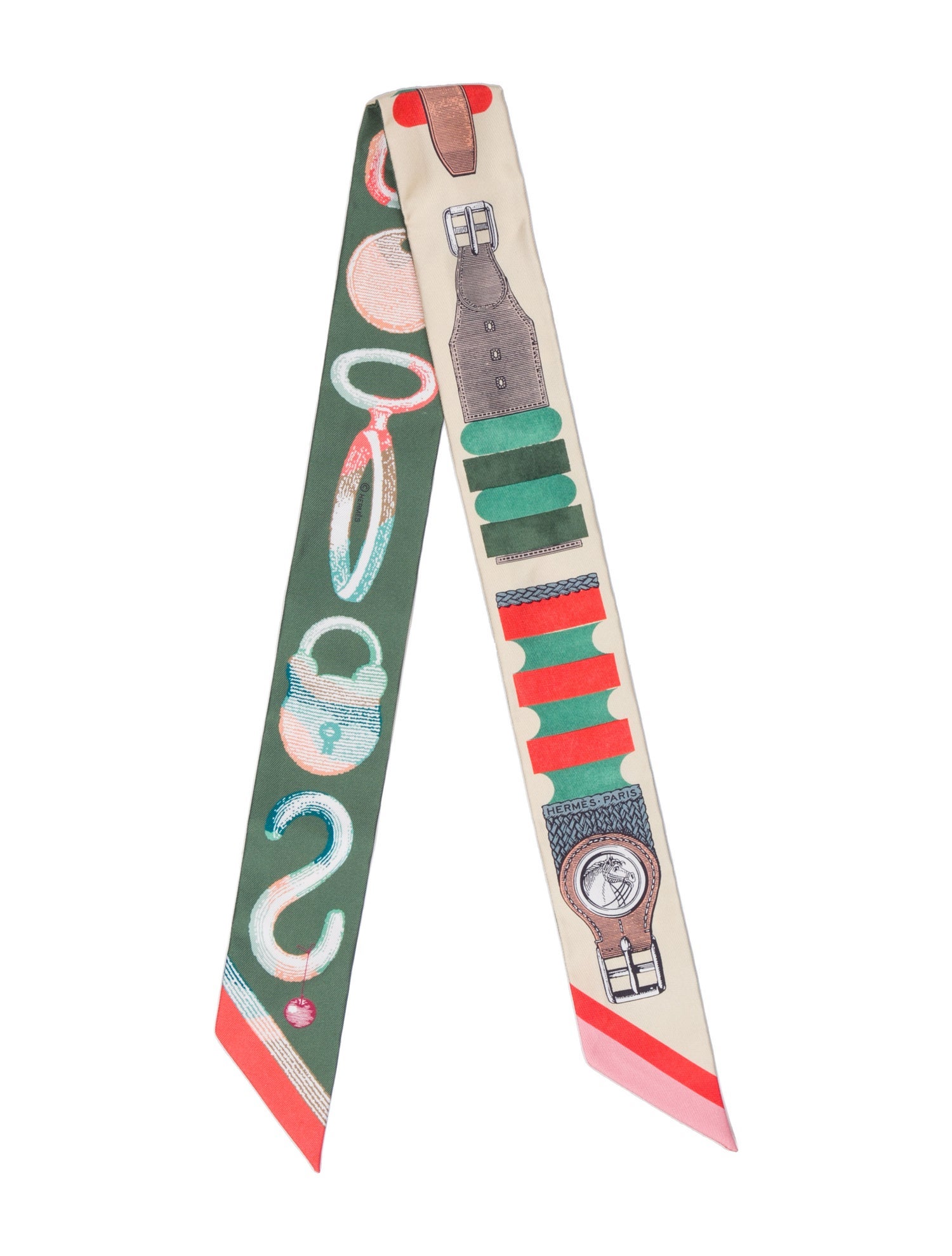 Hermès nventaire Poetique de Brides a Bloc Silk Twilly Scarf