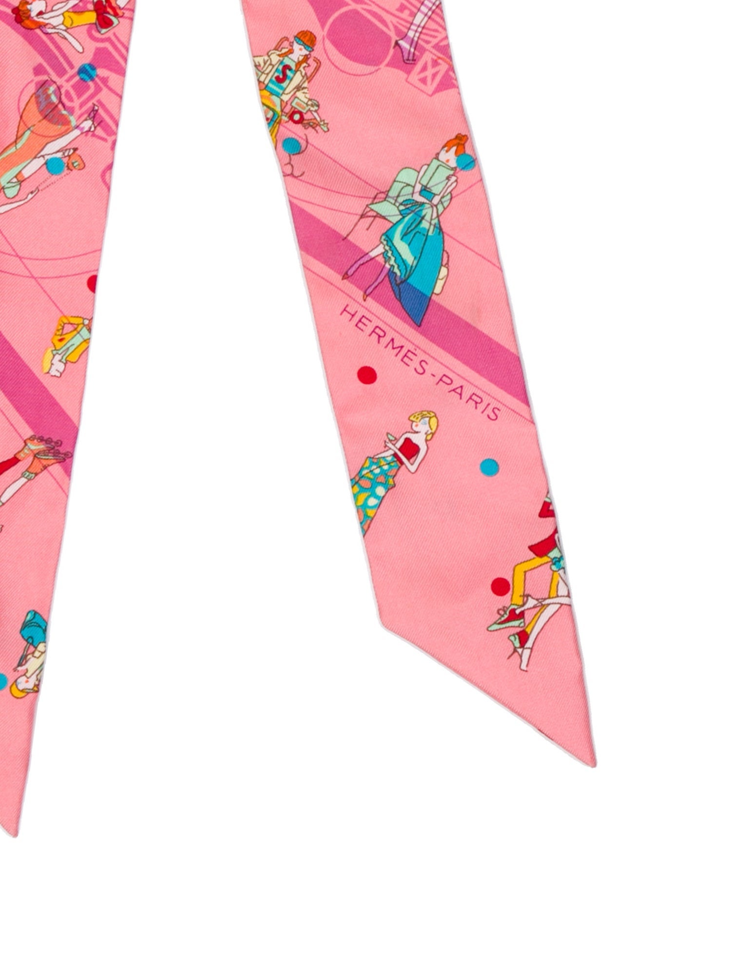 Hermès Ex-Libris les Parisiennes Silk Twilly Scarf