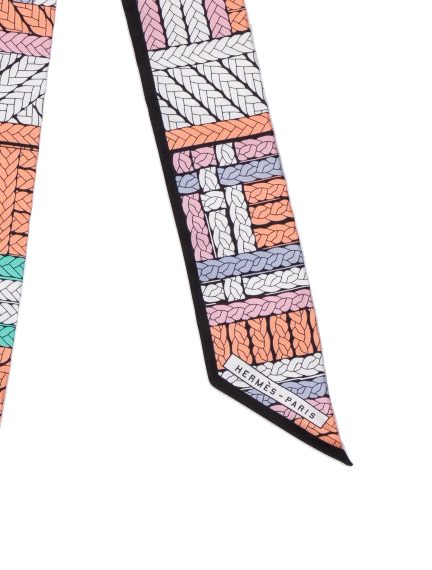 Hermès Tresses H Silk Twilly Scarf w/ Tags