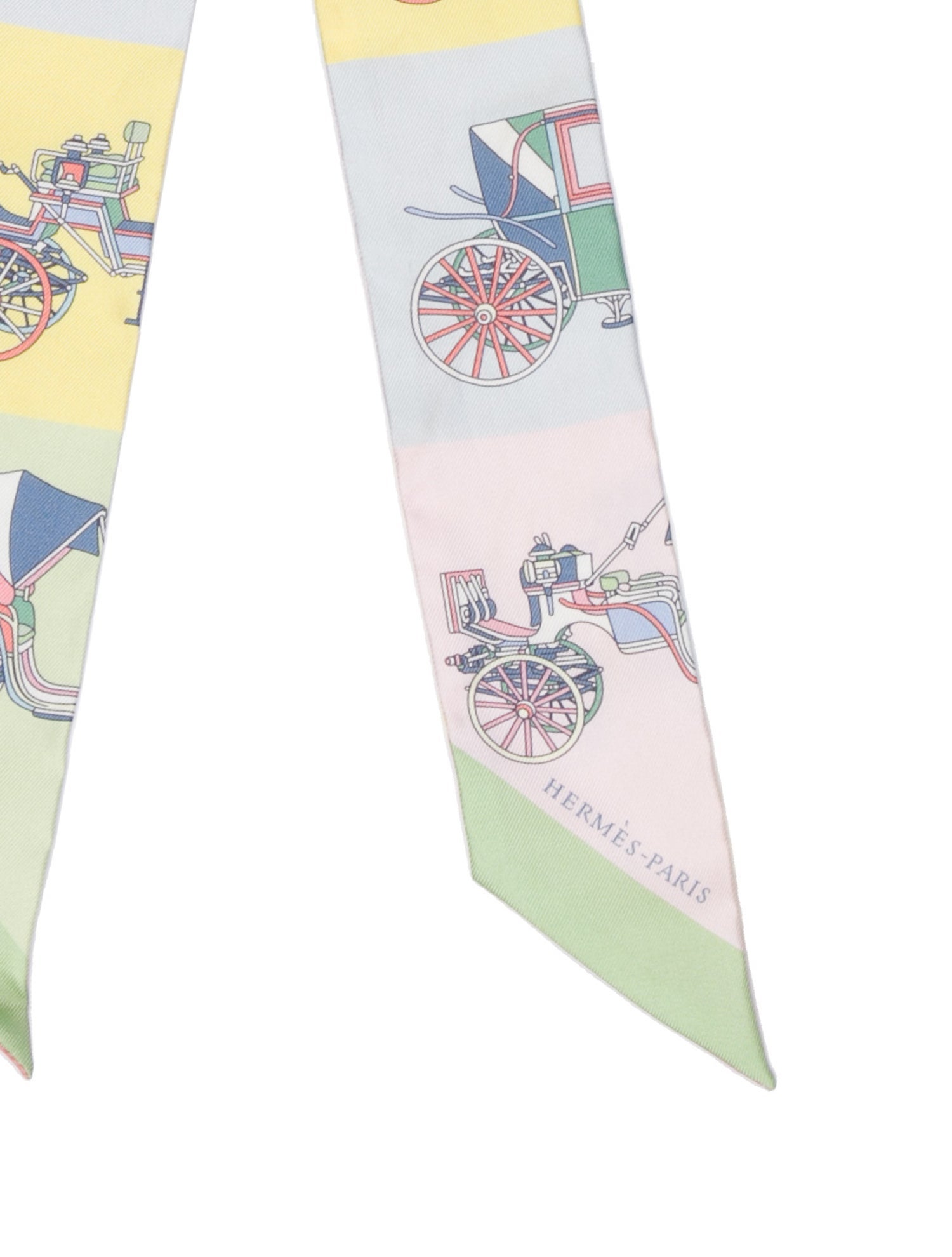 Hermès Les Voitures Exquises Silk Twilly Scarf