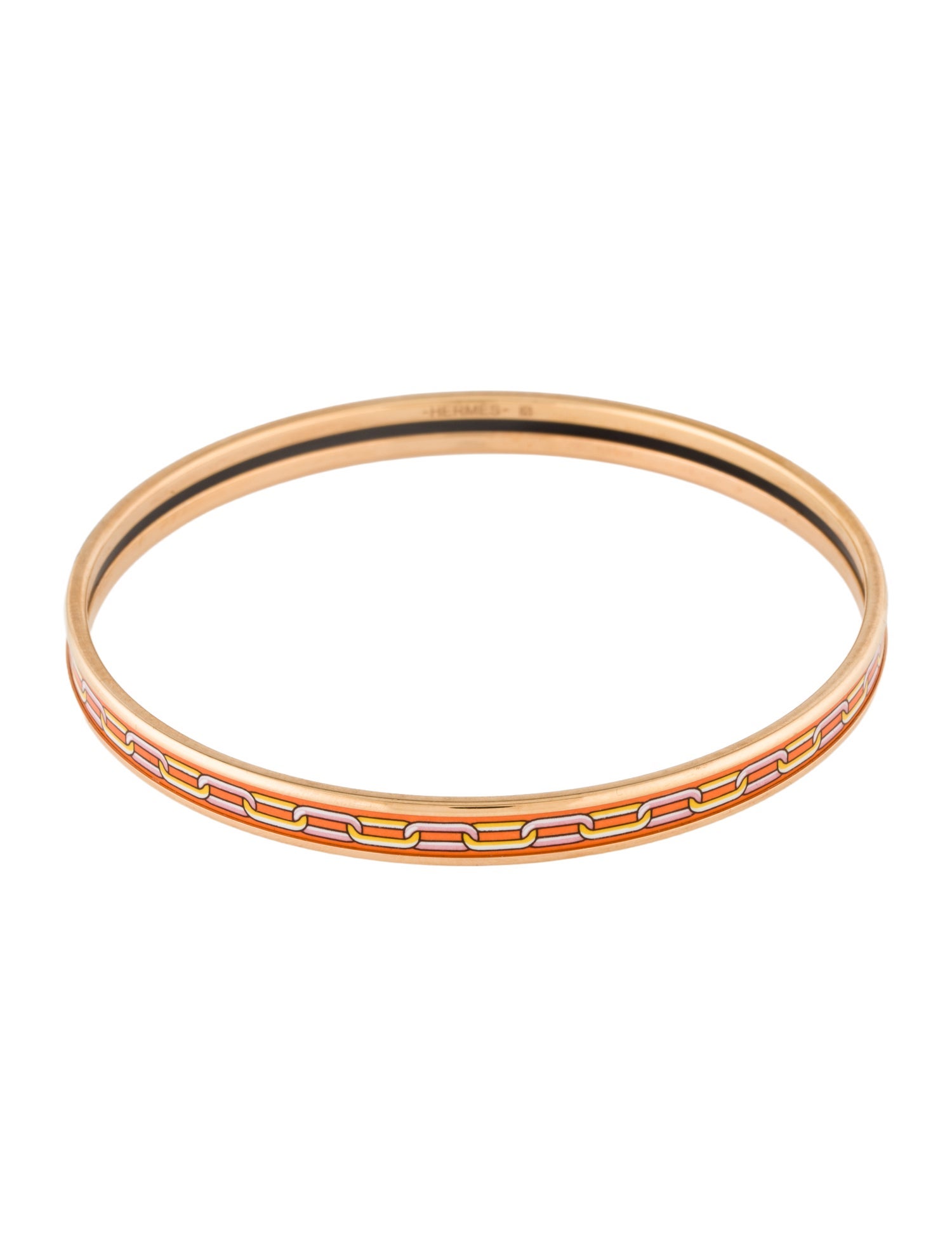 Hermès Extra Narrow Enamel Bangle