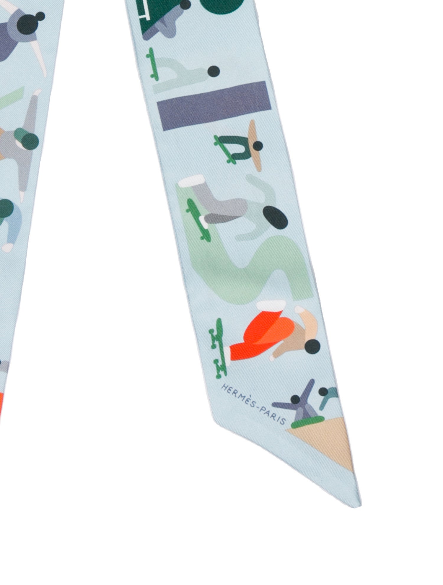 Hermès Figures Libres Silk Twilly Scarf