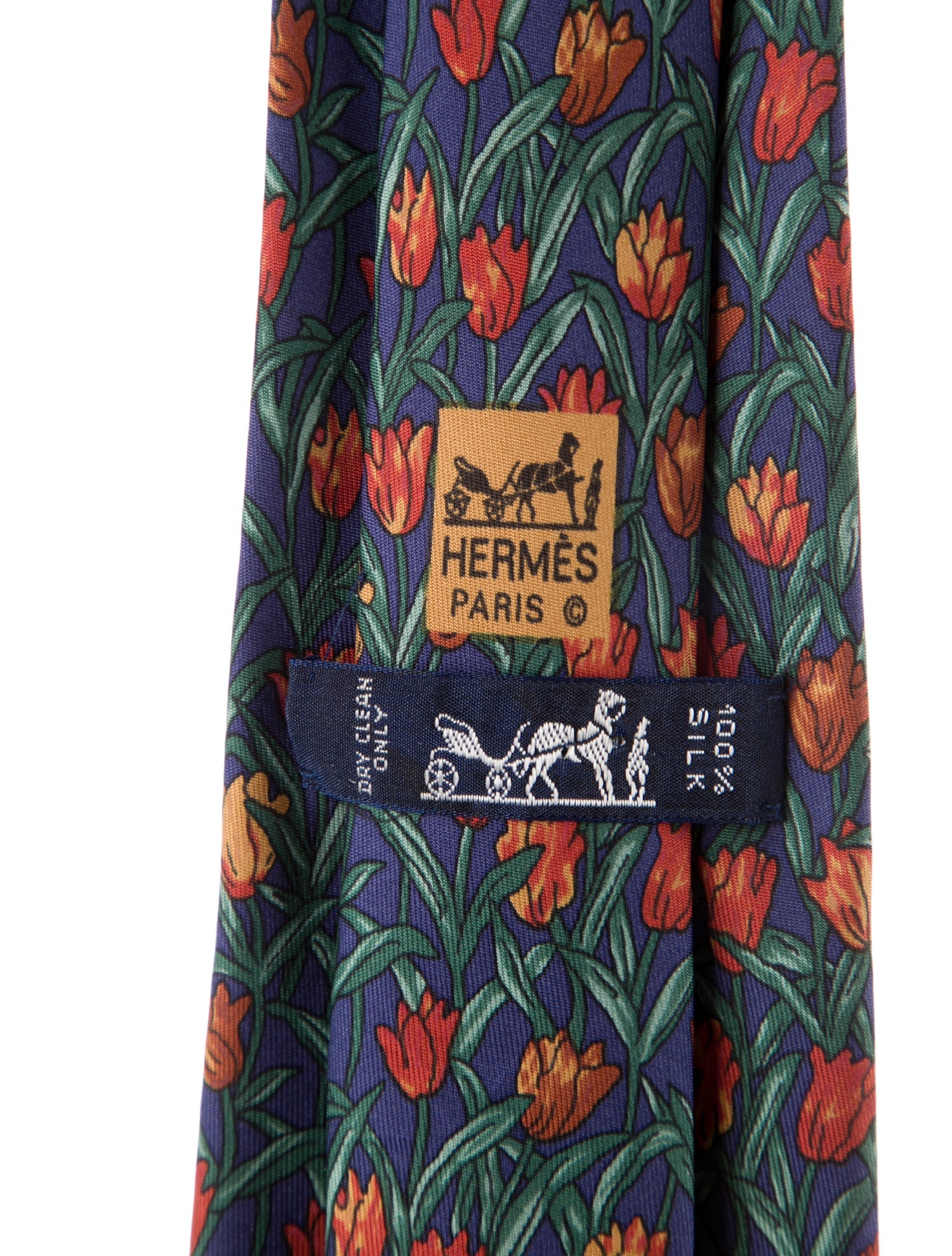 Hermès pattern print tie