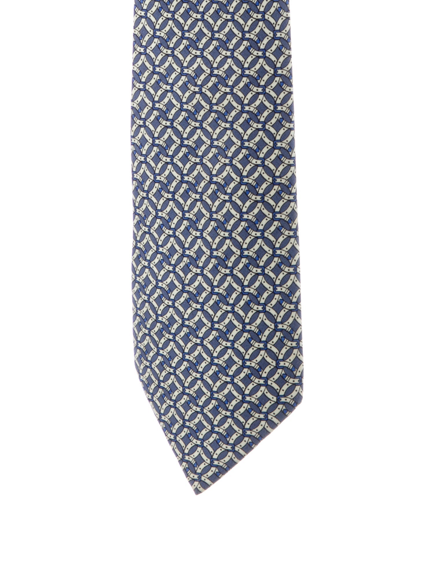 Hermès pattern print tie