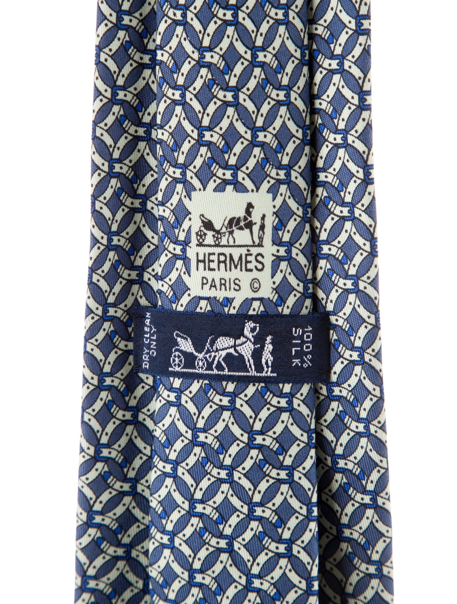 Hermès pattern print tie