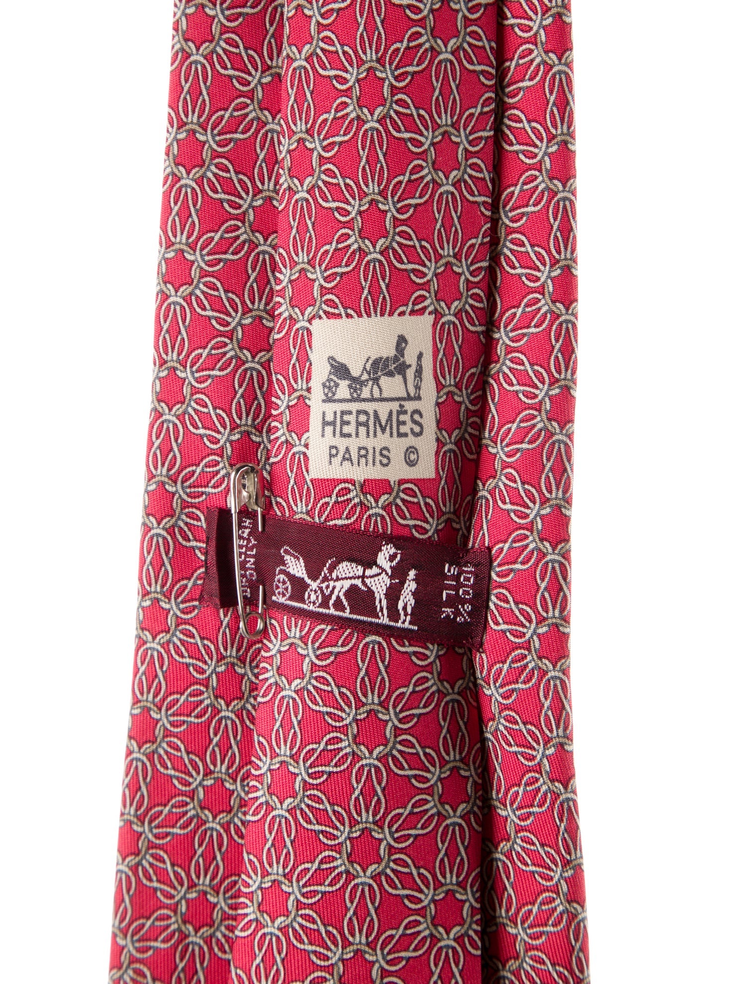 Hermès pattern print tie