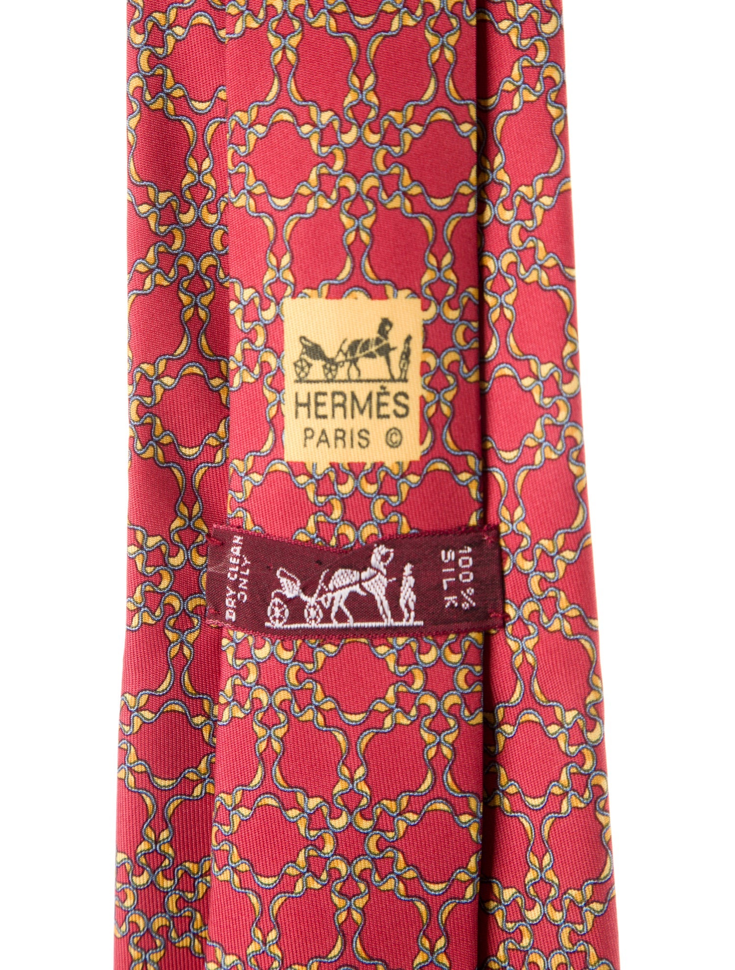 Hermès pattern print tie