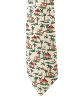 Hermès pattern print tie