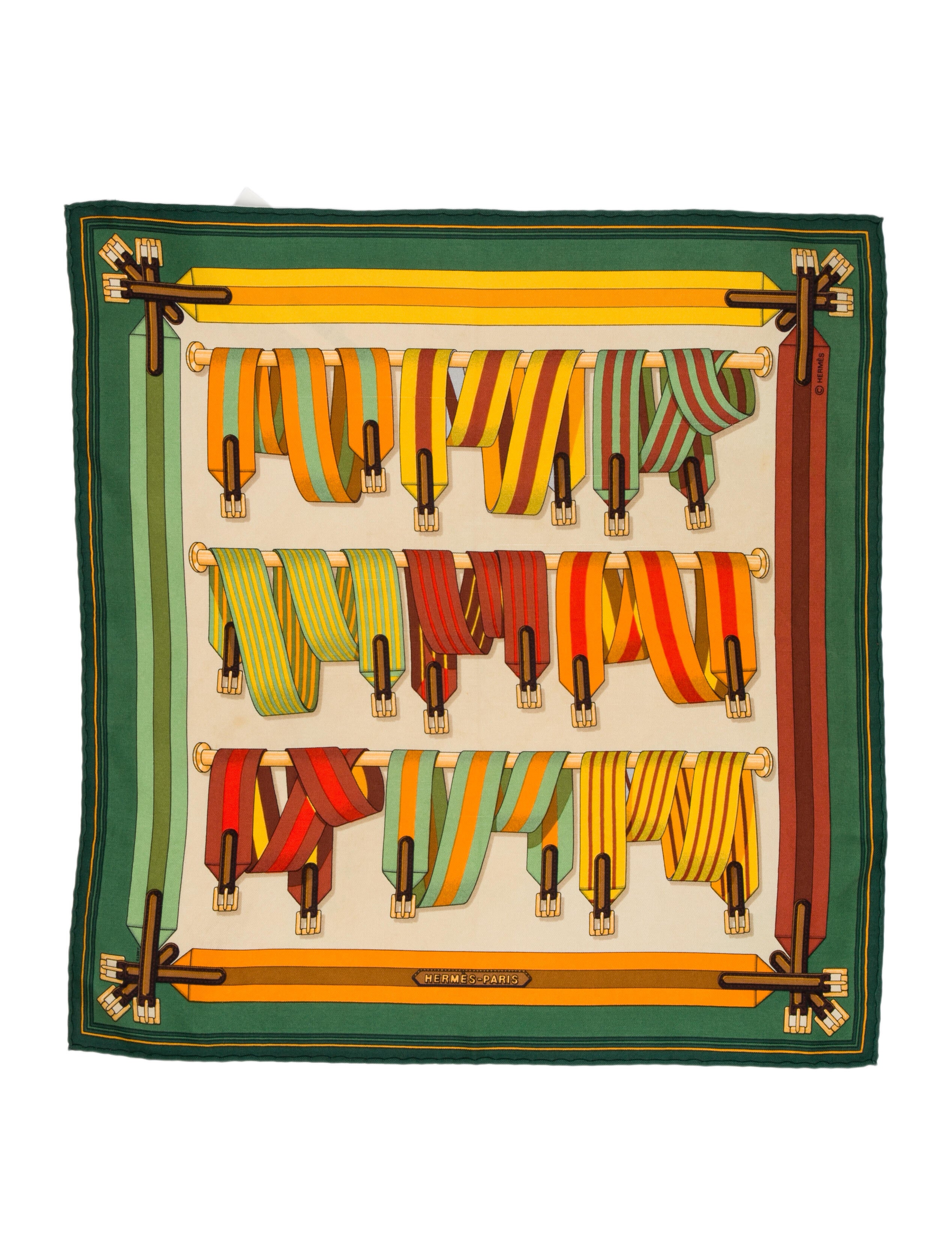 Hermès Les Sangles Silk Scarf