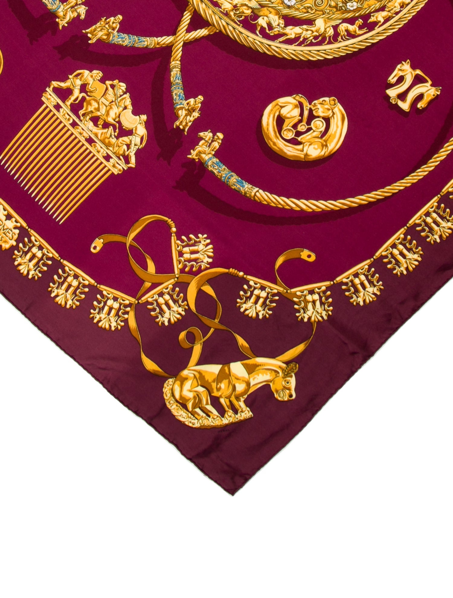 Hermès Les Cavaliers d'Or Silk Scarf