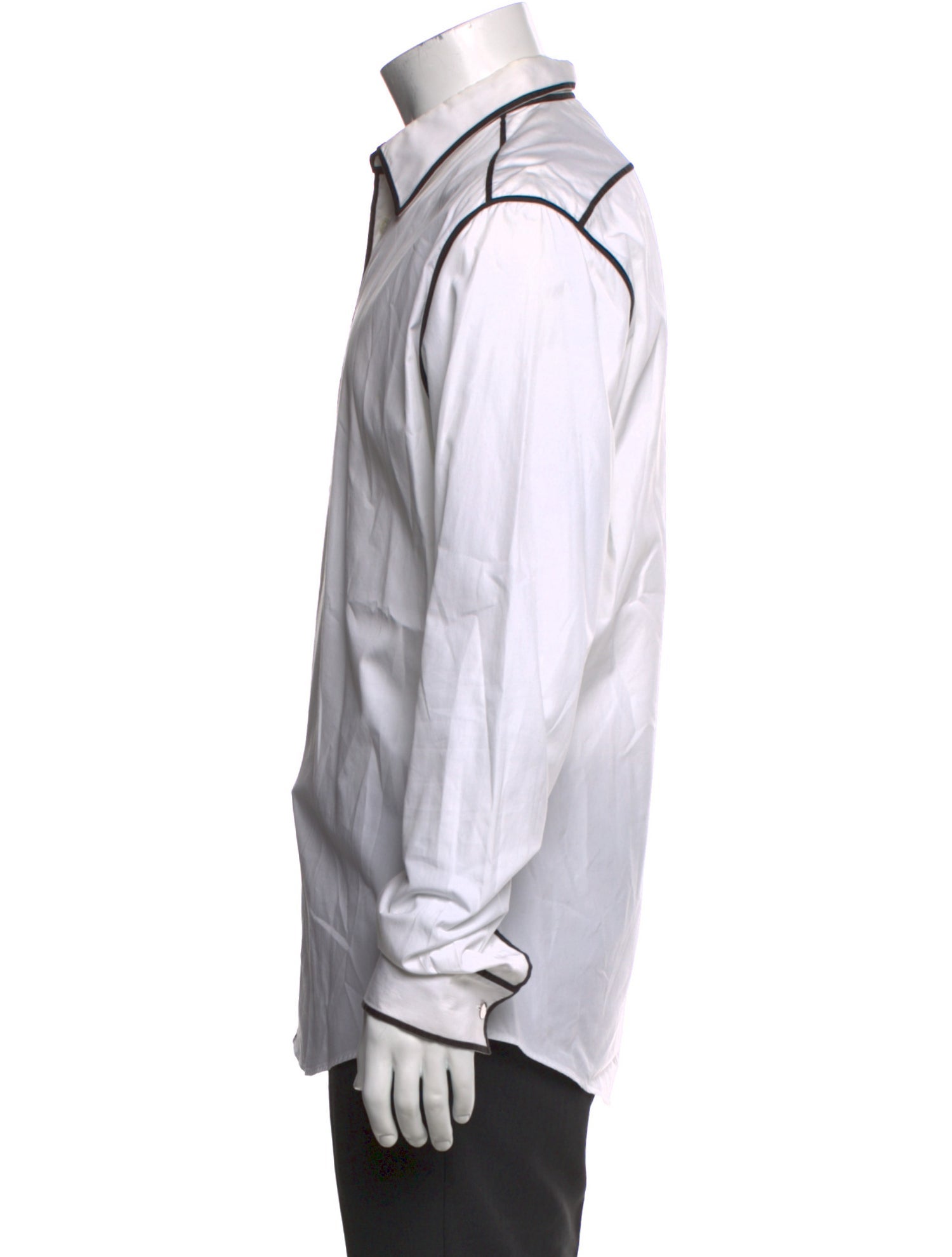 Hermès Striped Long Sleeve Dress Shirt