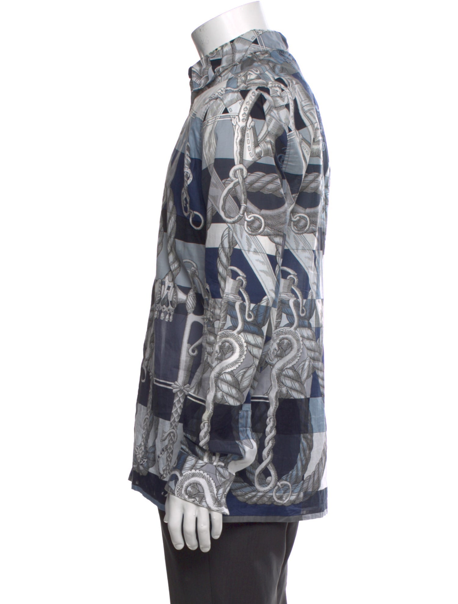 Hermès Printed Long Sleeve Shirt