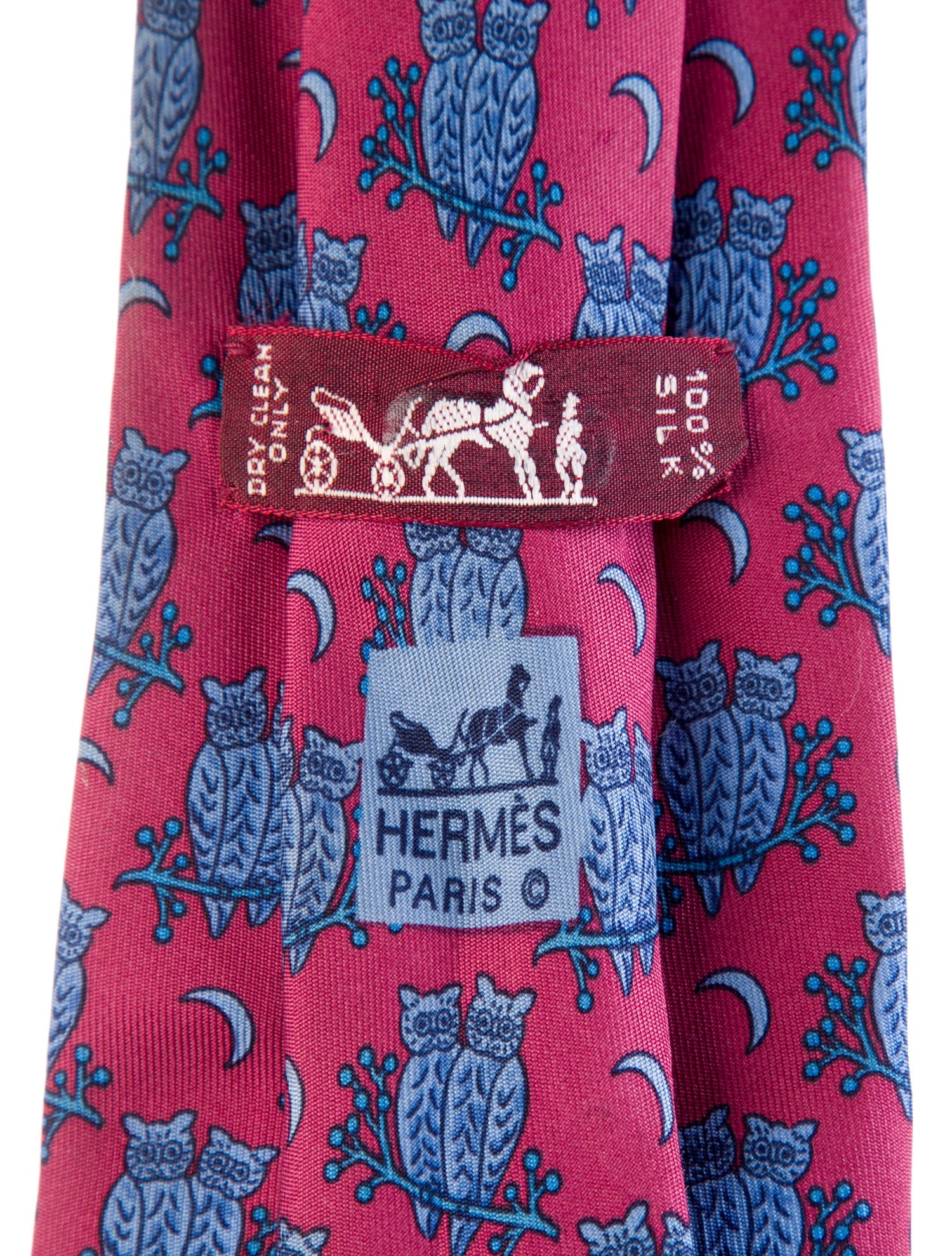 Hermès Pattern Print Silk Tie