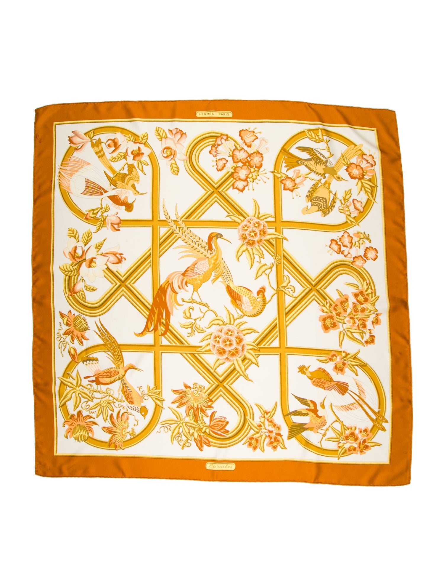Hermès Caraïbes Silk Scarf