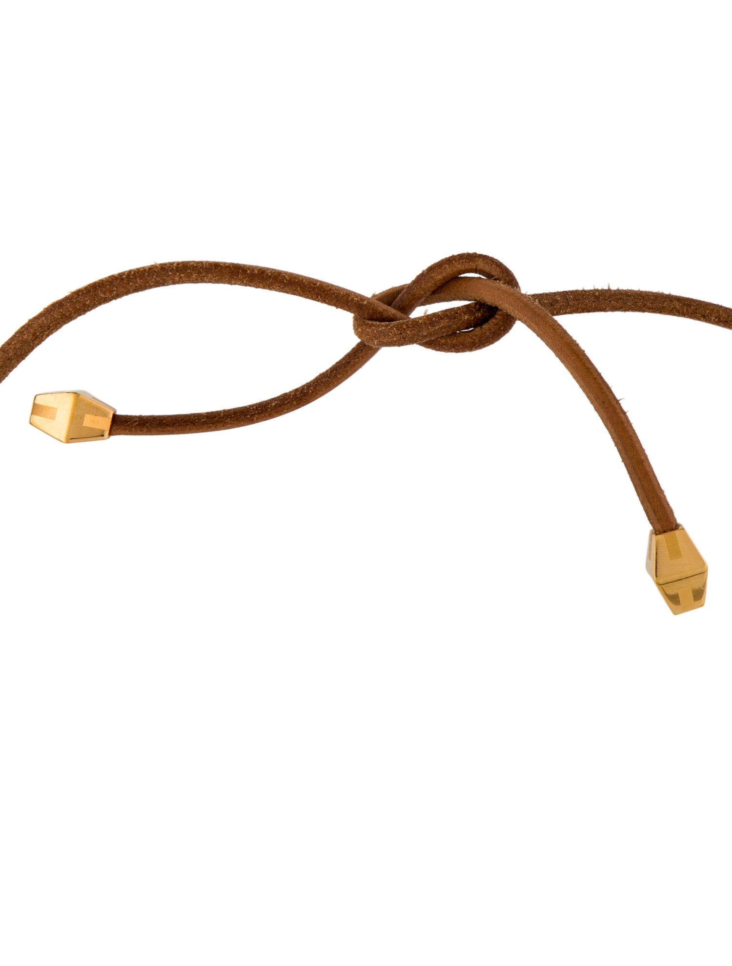 Hermès Leather Loop Tie Lariat Necklace