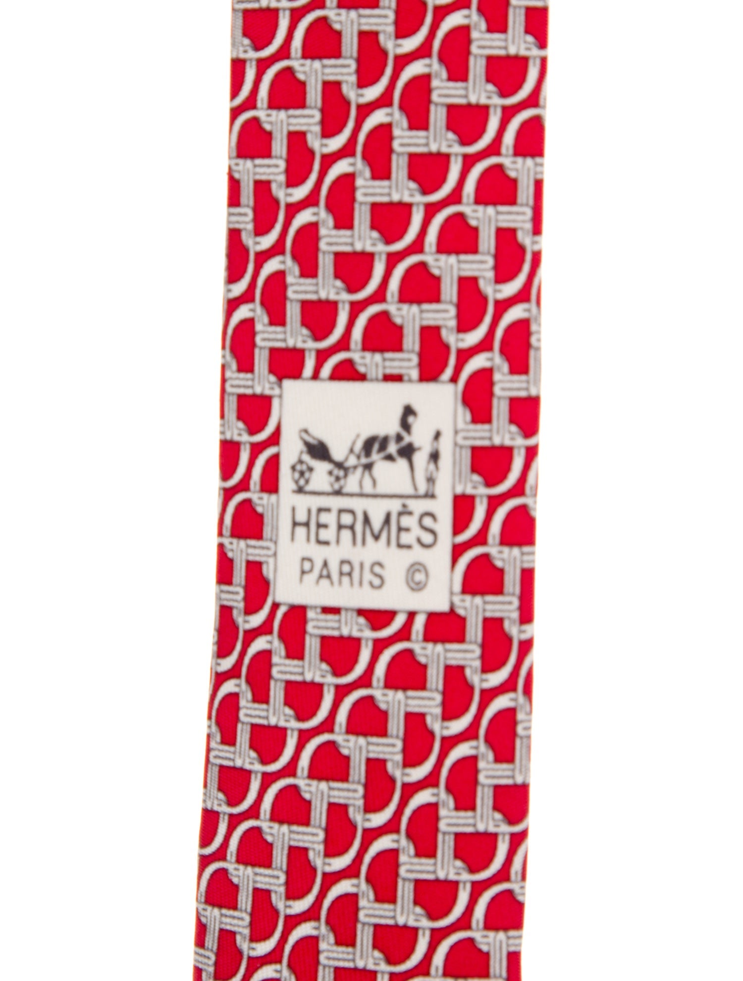 Hermès Printed Silk Tie.