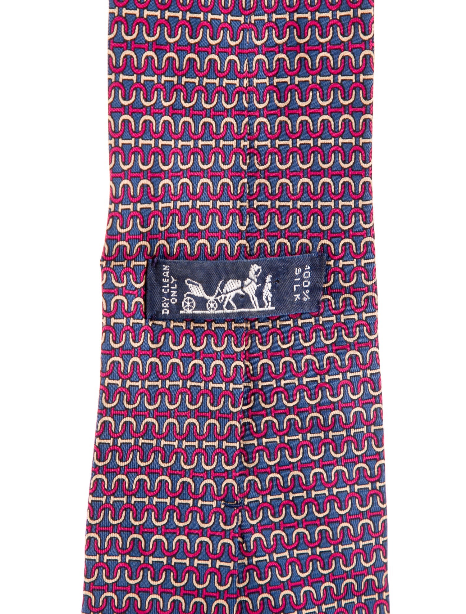 Hermès Pattern Print Silk Tie