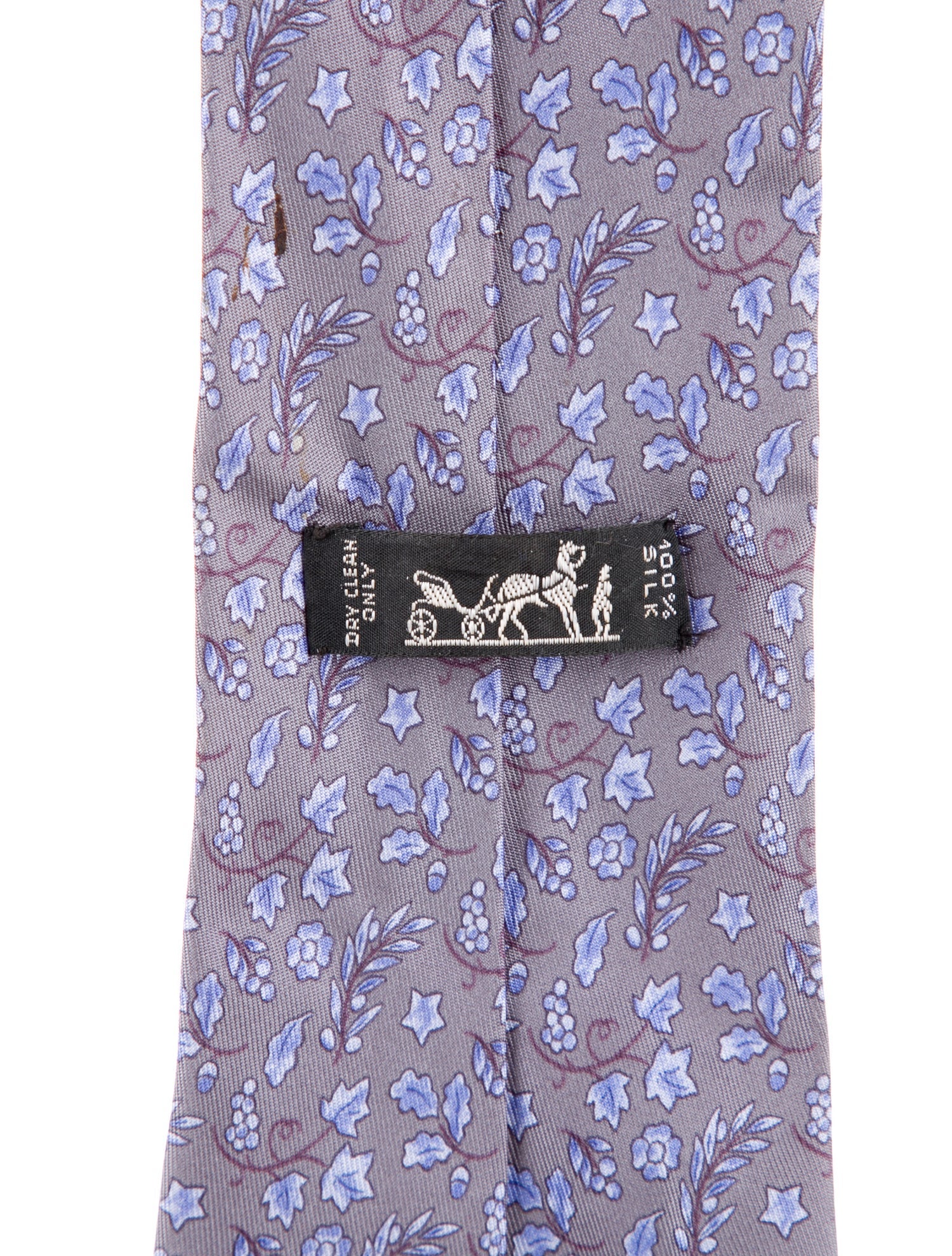 Hermès Pattern Print Silk Tie