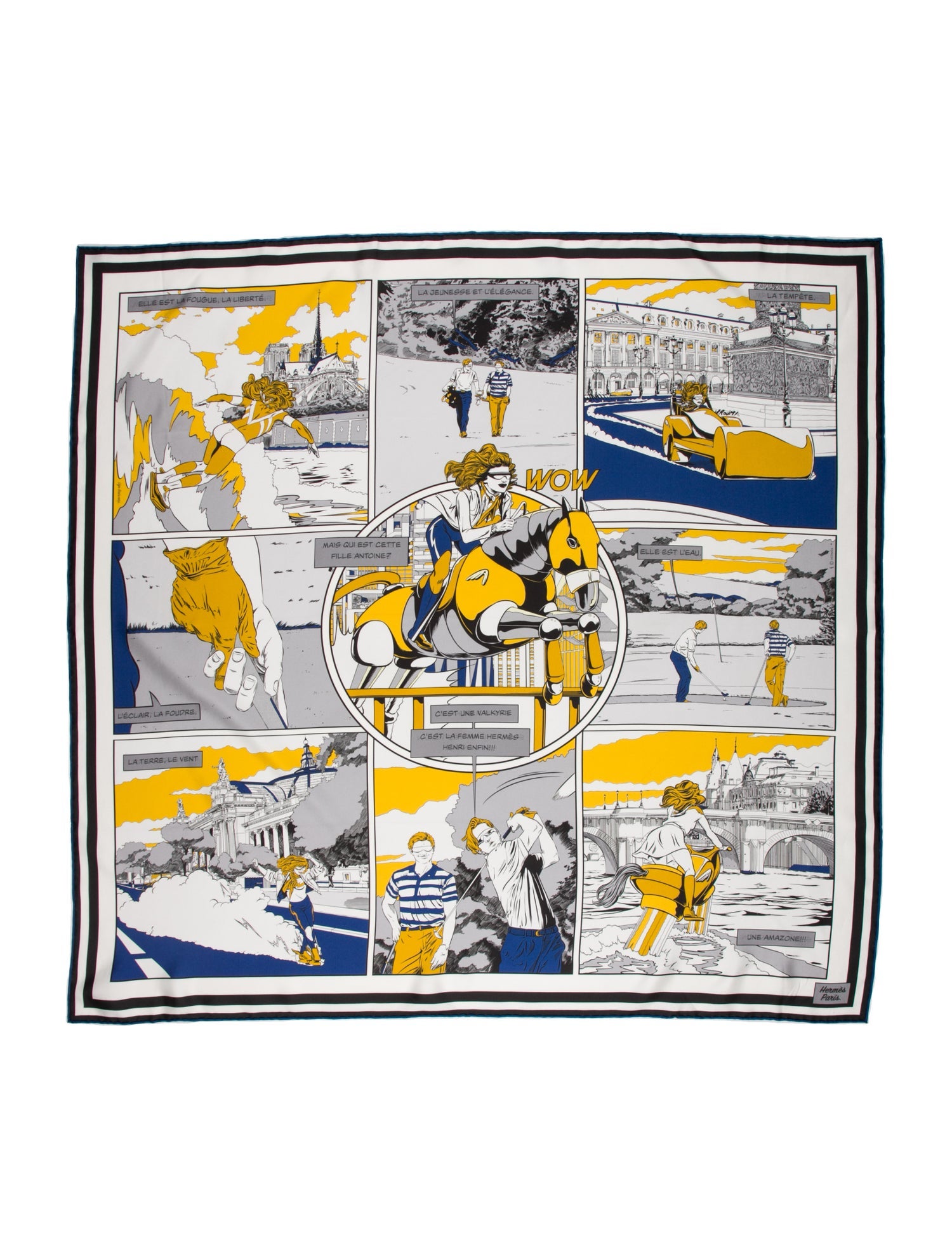 Hermès Wow Double Face Silk Scarf