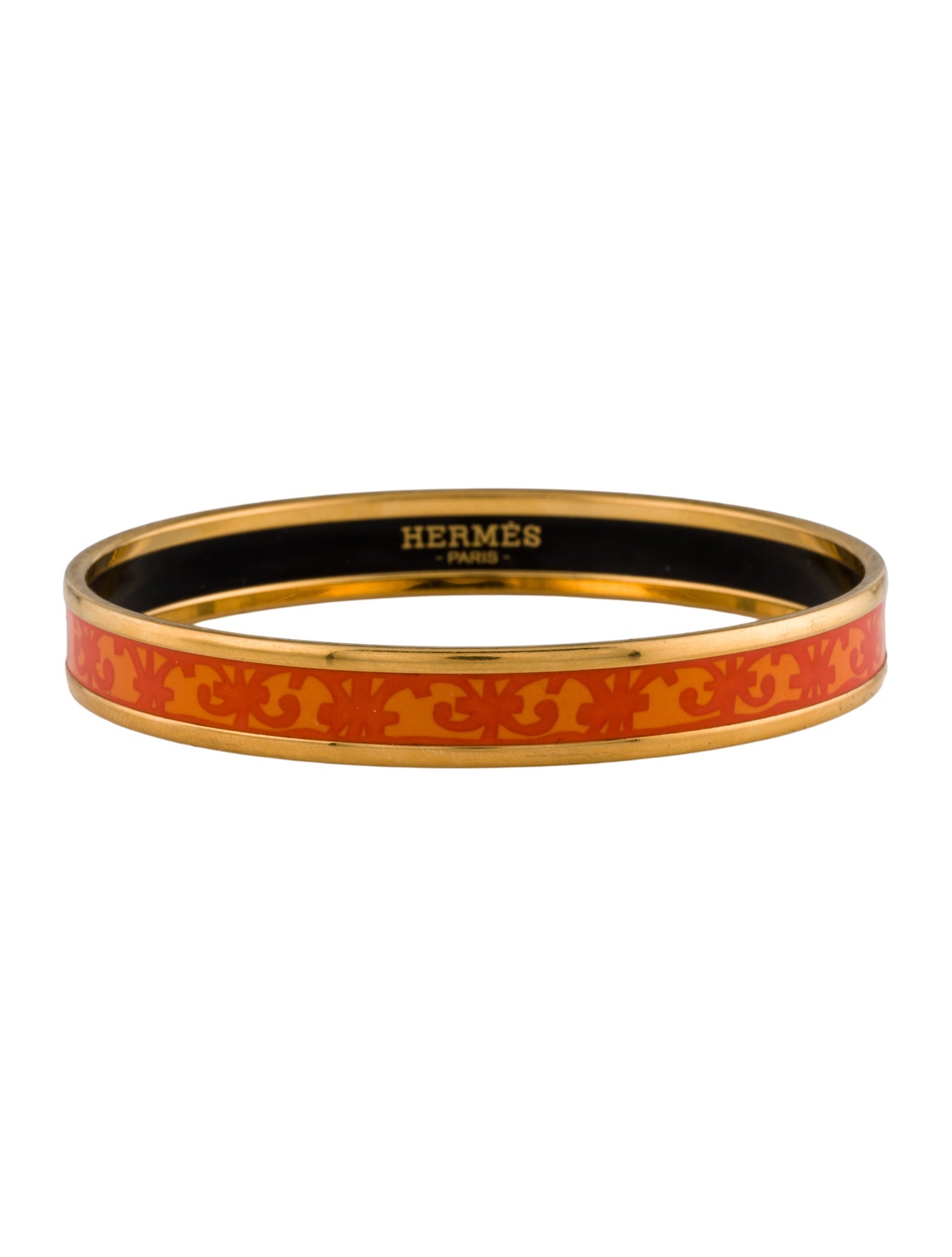 Hermès Enamel Narrow Bangle Bracelet