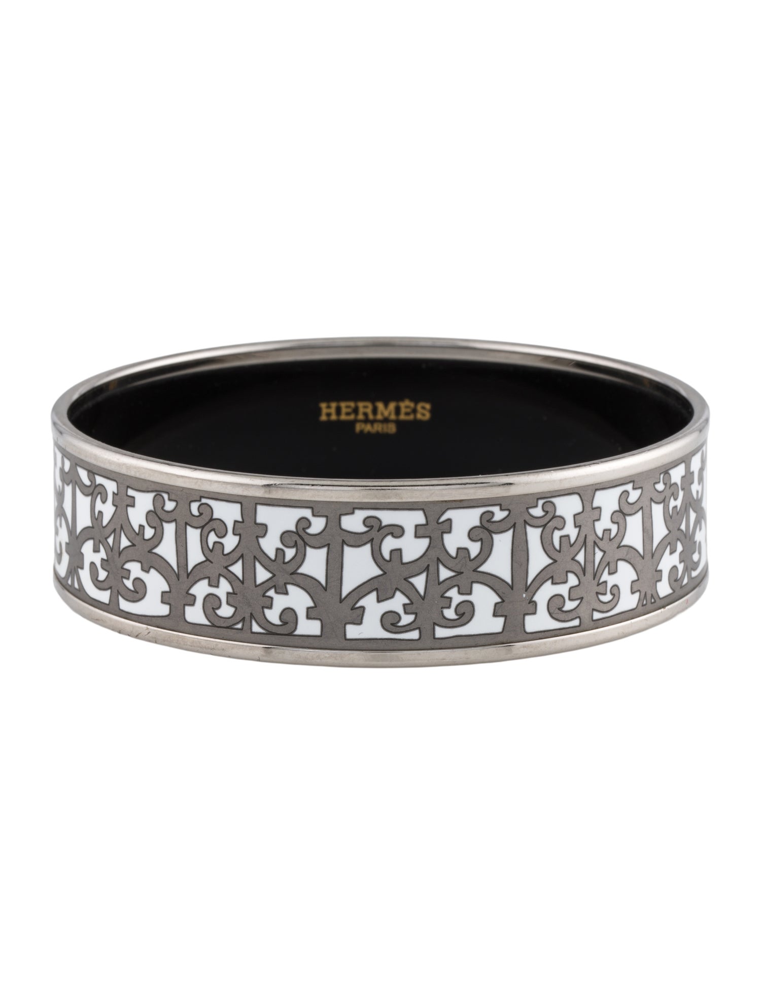 Hermès Enamel Wide Bangle Bracelet