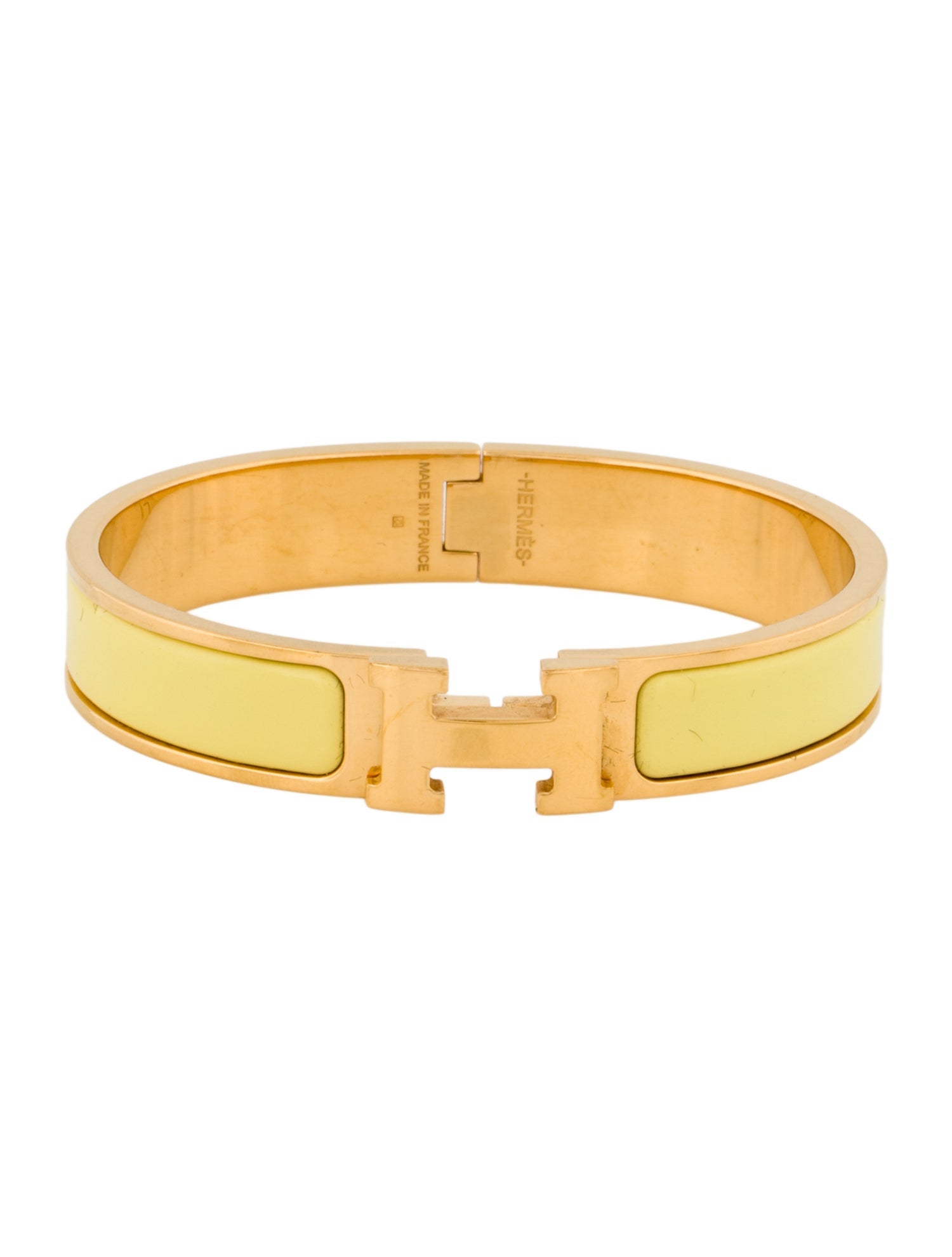 Hermès Clic H Enamel Bangle Bracelet