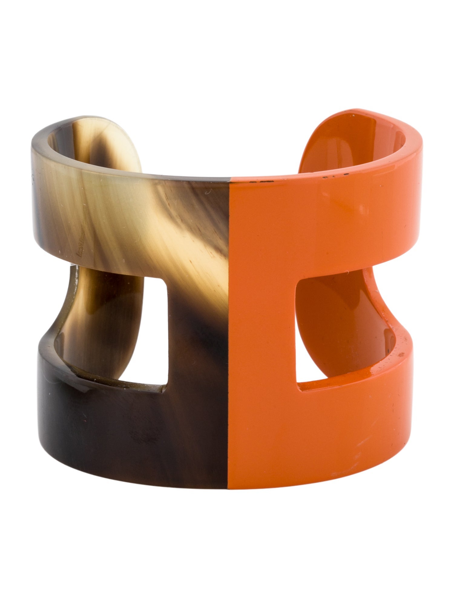 Hermès Lacquer & Horn Ano Cuff Bracelet