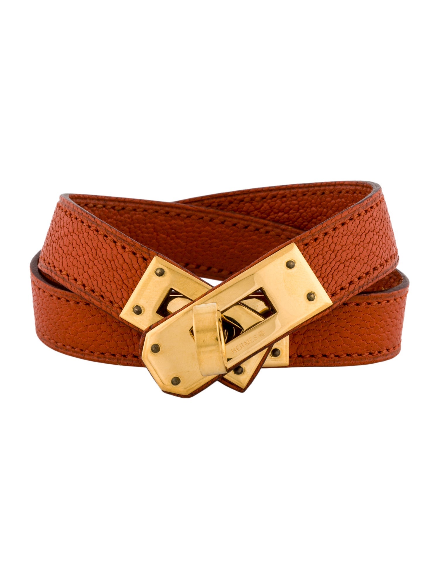 Hermès Leather Kelly Double Tour Wrap Bracelet