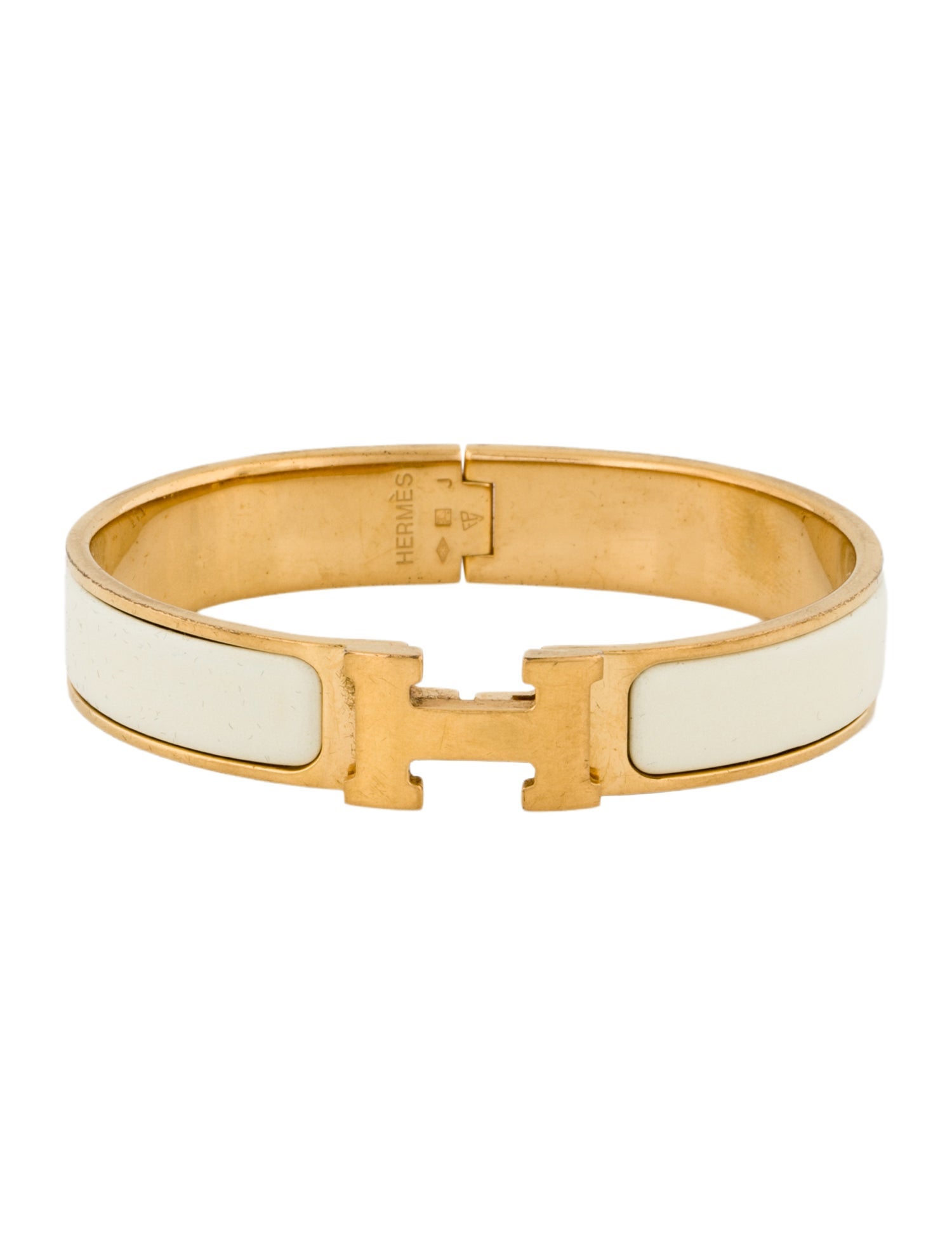 Hermès Clic H Enamel Bangle Bracelet
