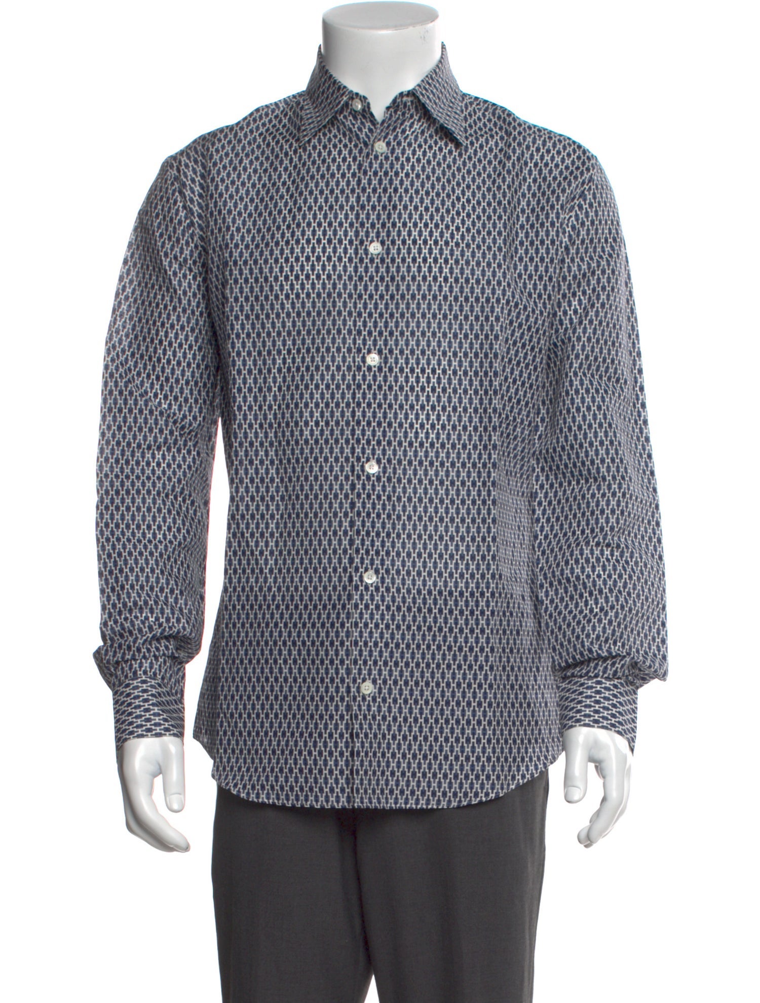 Hermès Linen Printed Dress Shirt