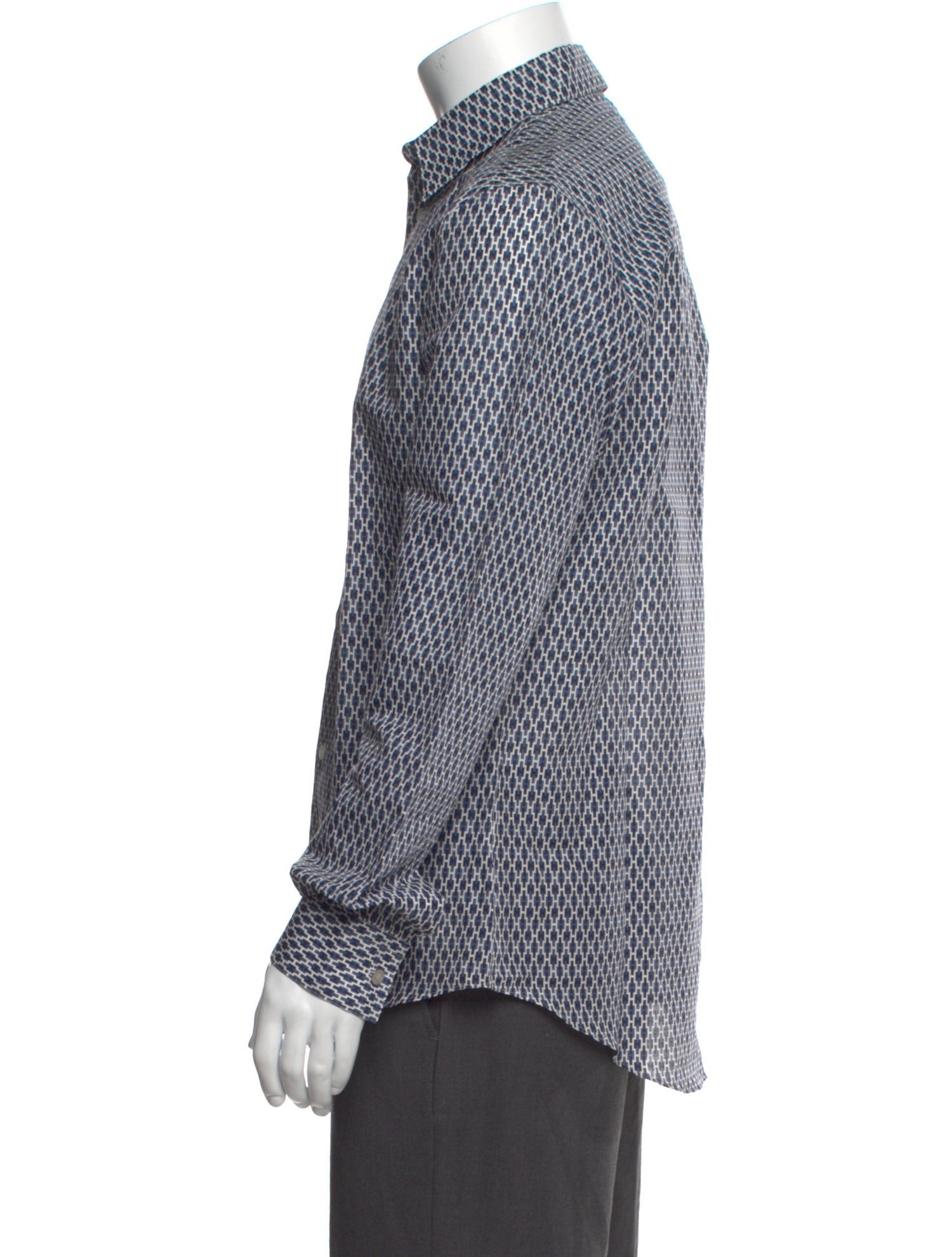 Hermès Linen Printed Dress Shirt