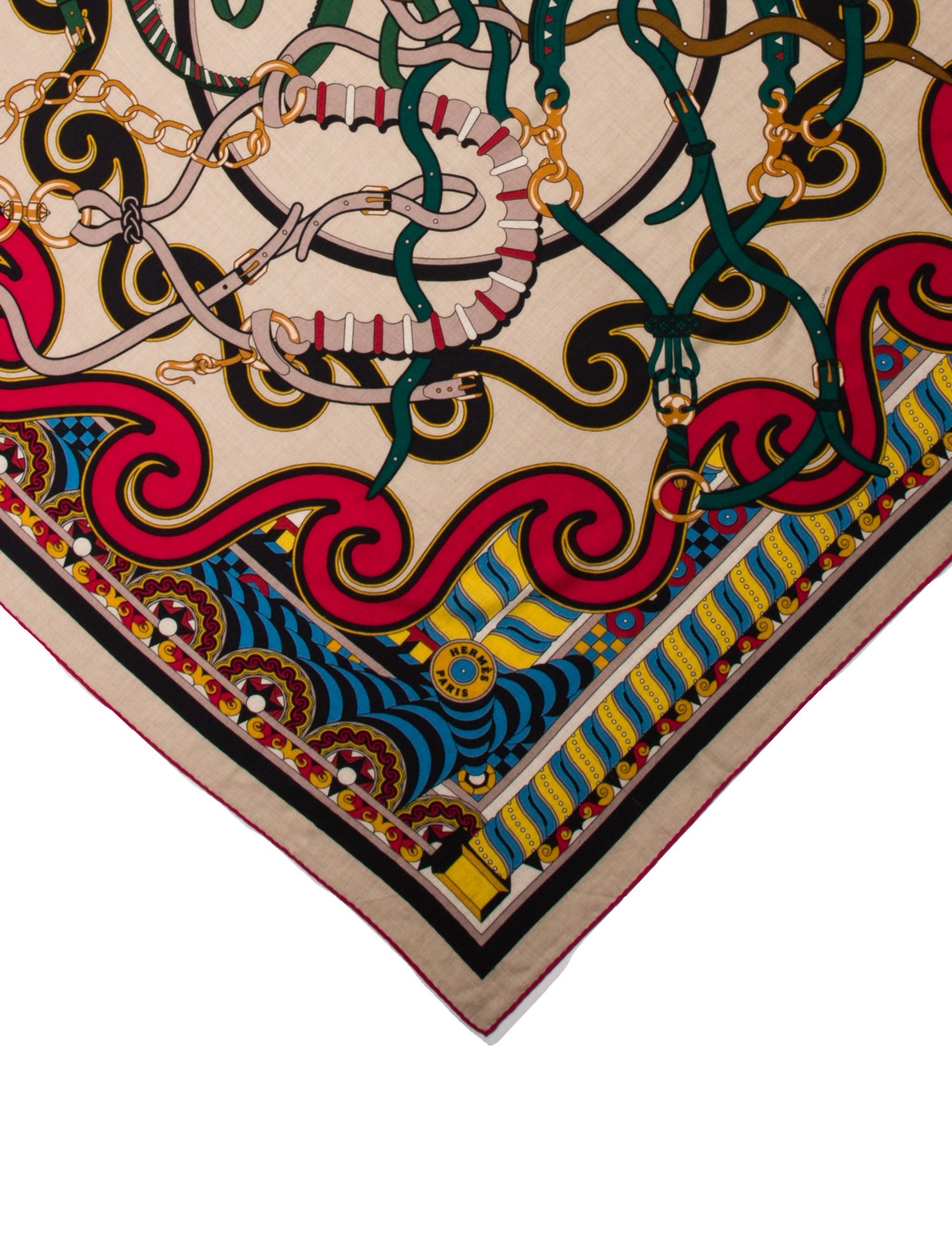 Hermès Harnais en Rosace Cashmere Shawl