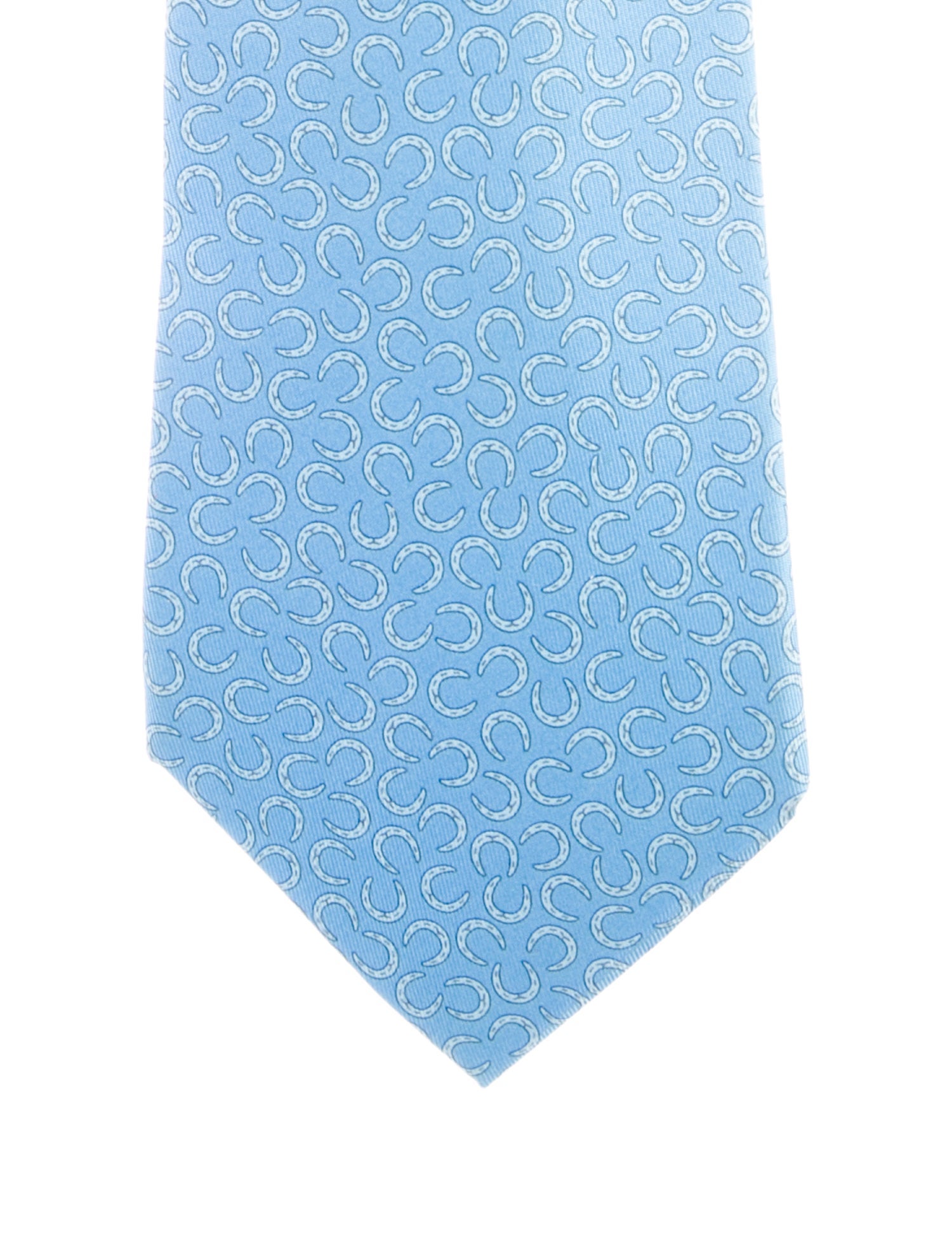 Hermès Hermès Blue Pattern Silk Necktie