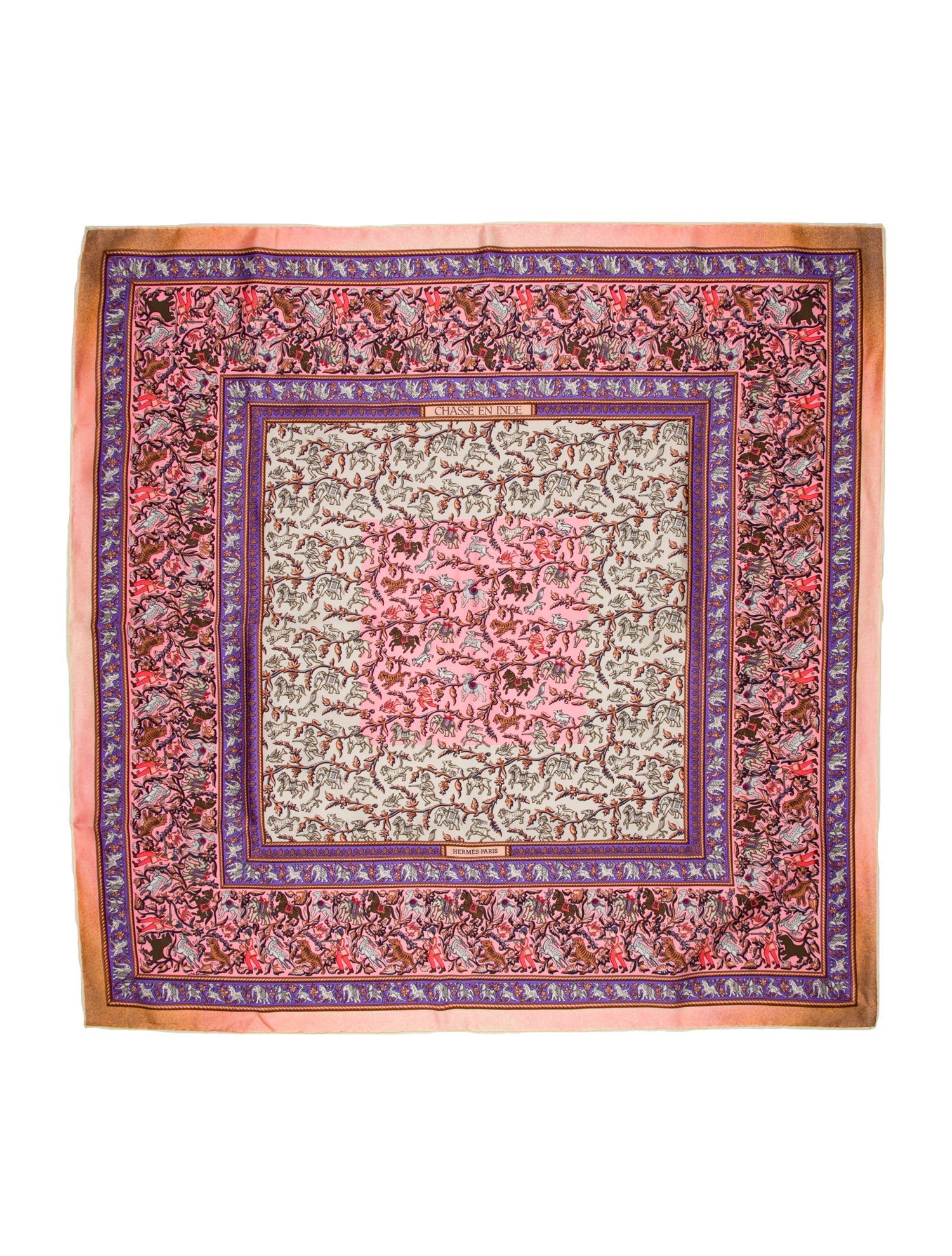 Hermès Chasse En Inde Silk Scarf