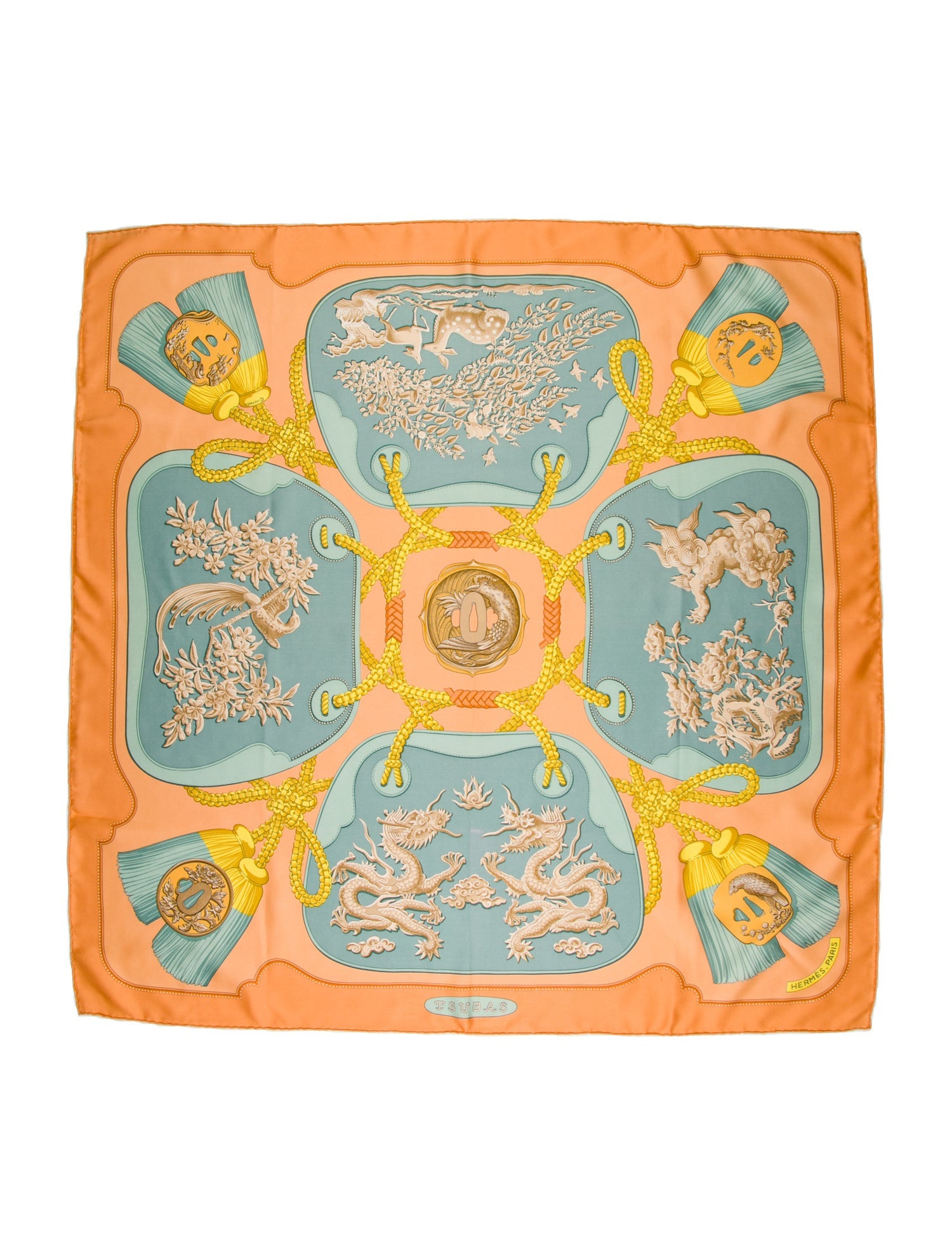 Hermès Tsubas Silk Scarf