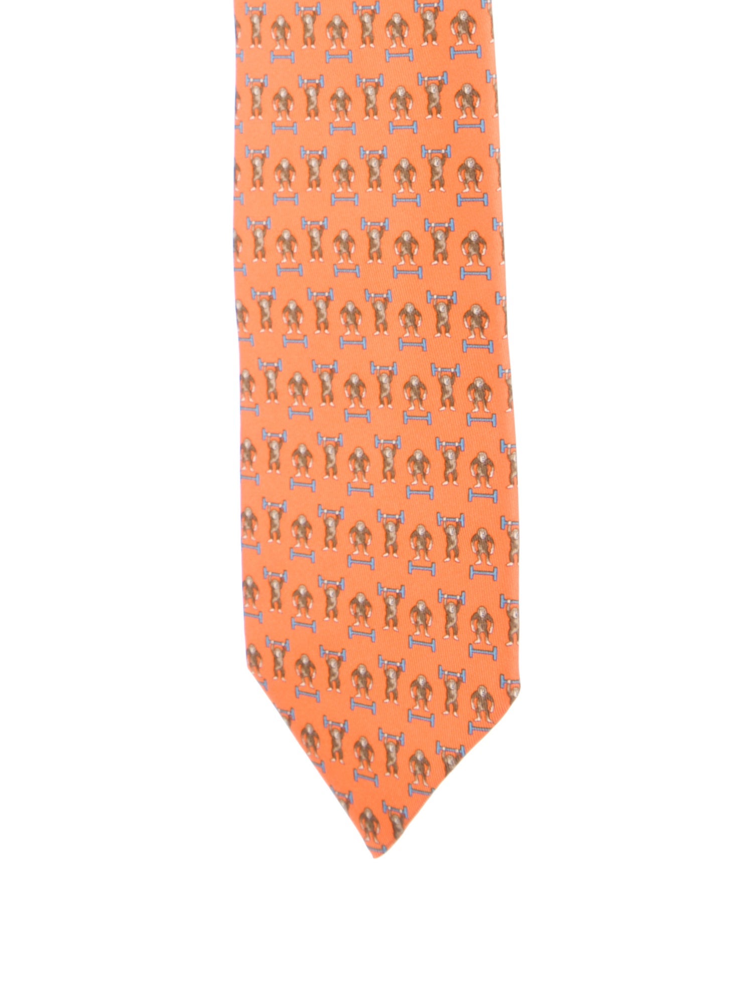 Hermès pattern silk tie