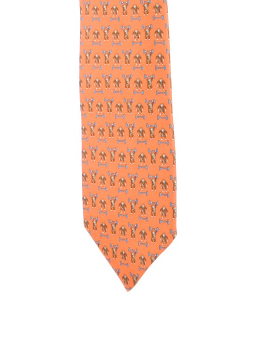 Hermès pattern silk tie
