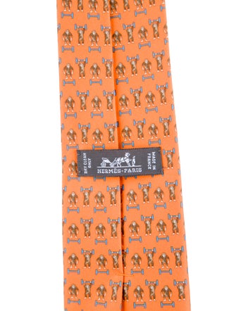 Hermès pattern silk tie
