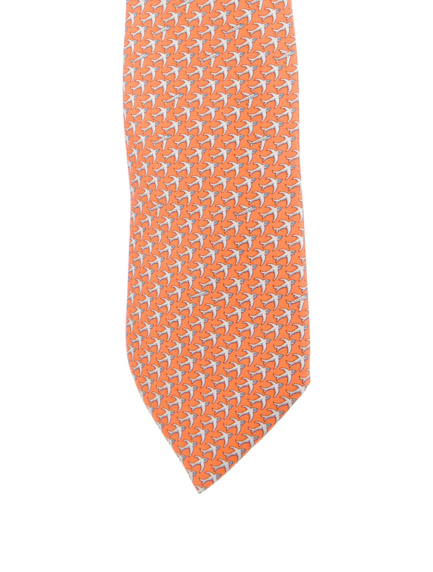 Hermès pattern silk tie