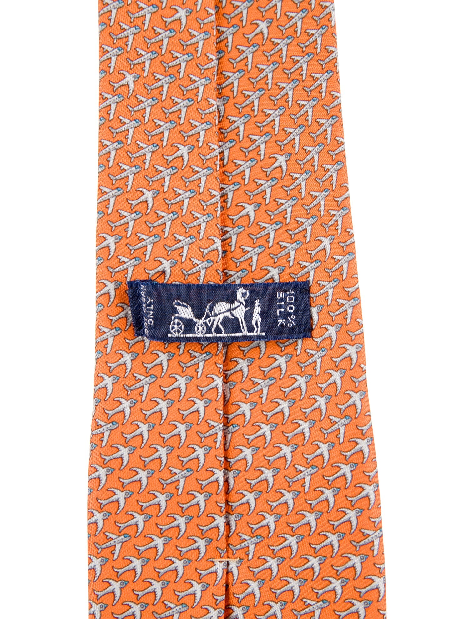 Hermès pattern silk tie