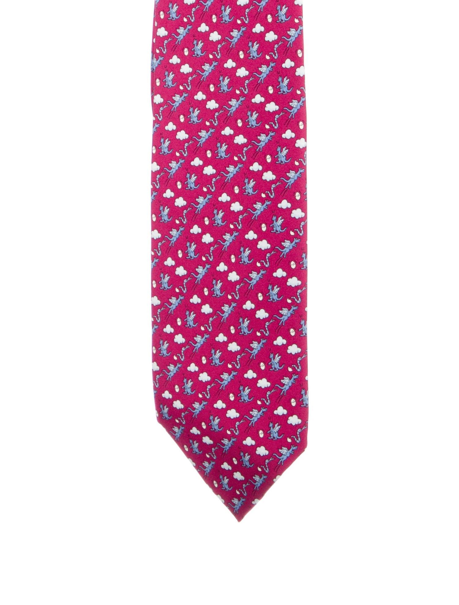 Hermès pattern silk tie