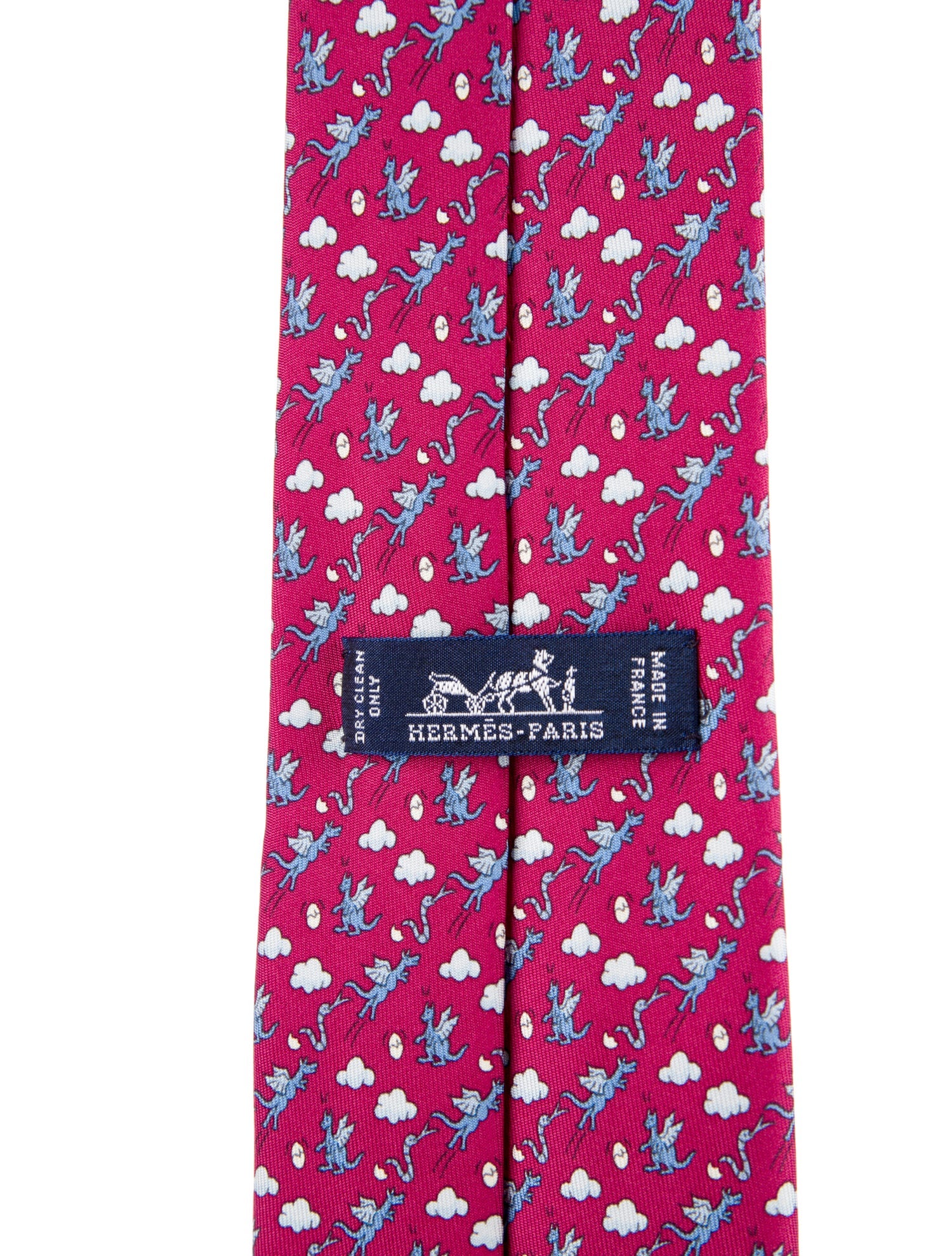 Hermès pattern silk tie