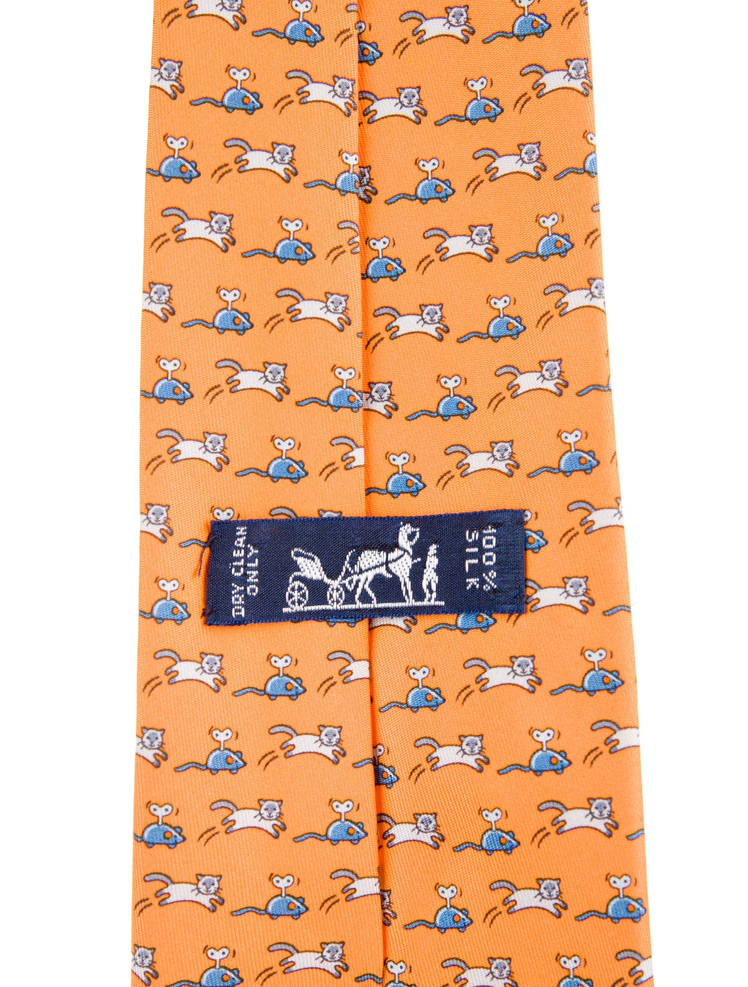 Hermès pattern silk tie