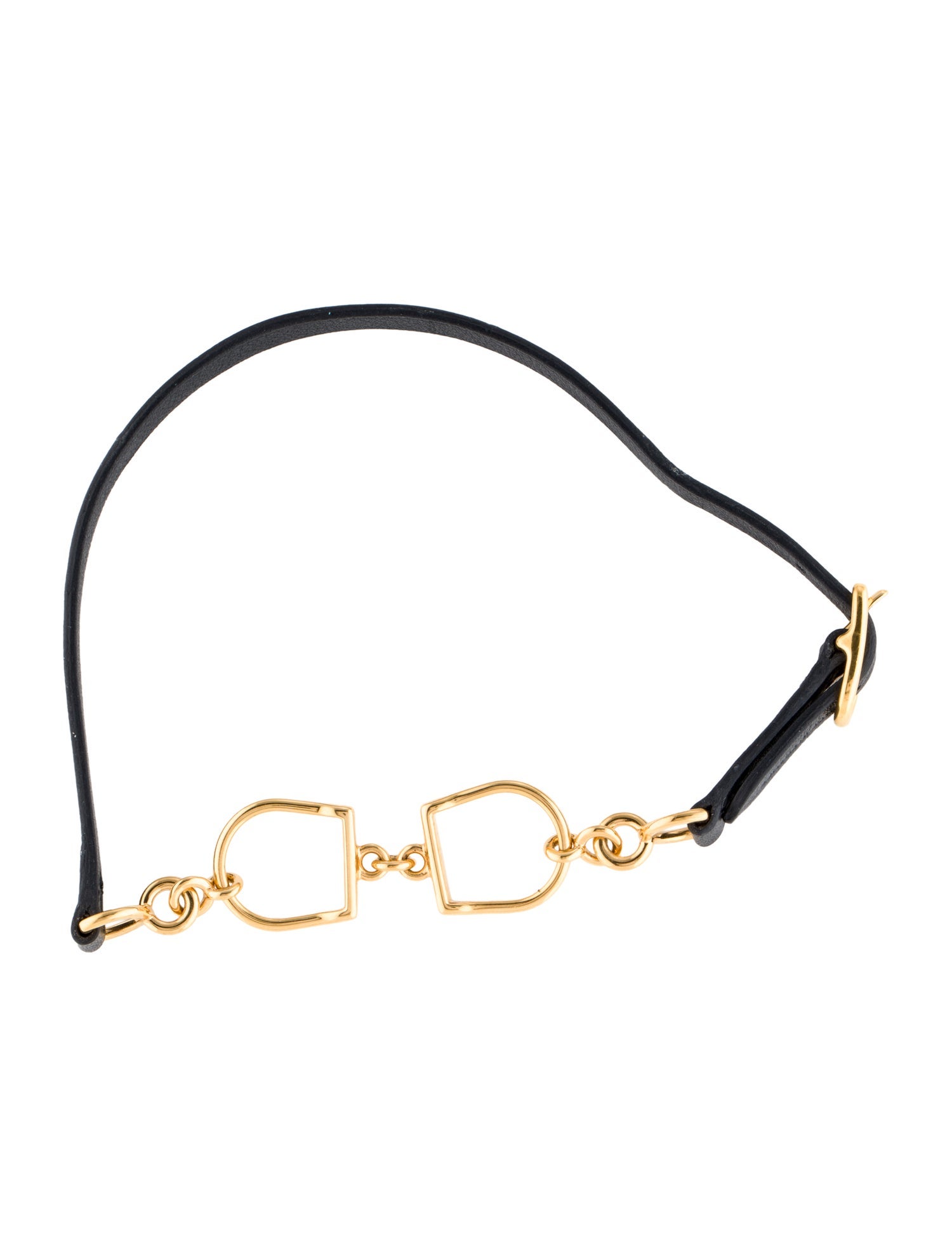 Hermès Leather Etrier Double Tour Bracelet