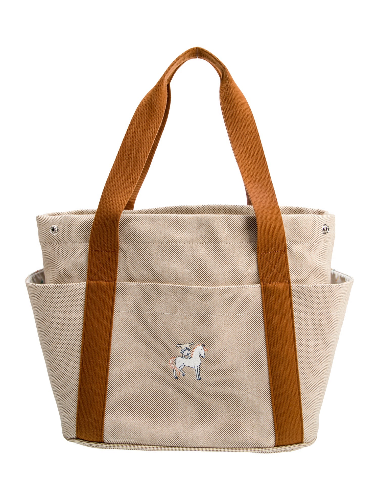 Hermès Toile Bride-A-Brac Cabriole Nappy Bag w/ Insert & Changing Pad